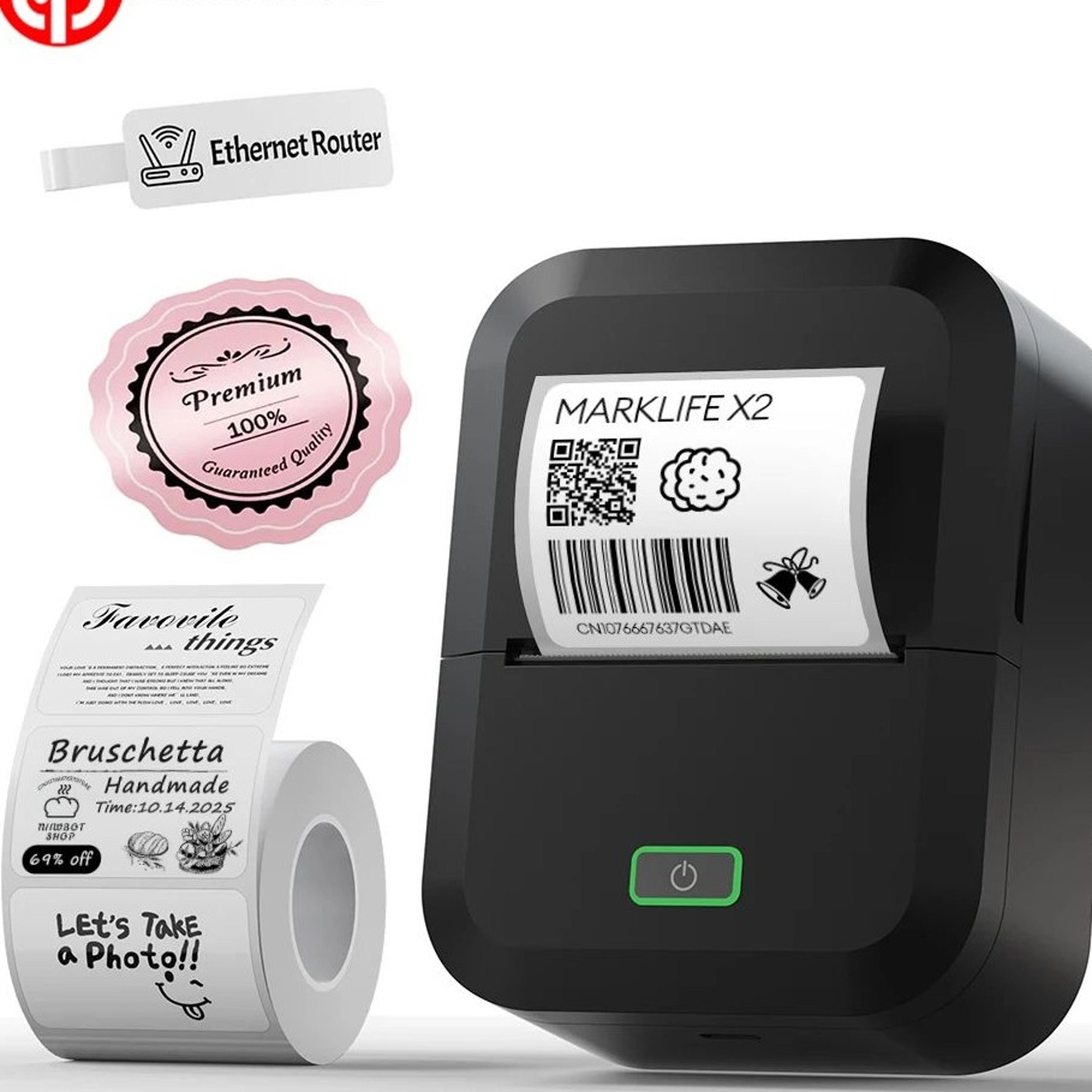 mini portable wireless thermal label printer for home and office organization