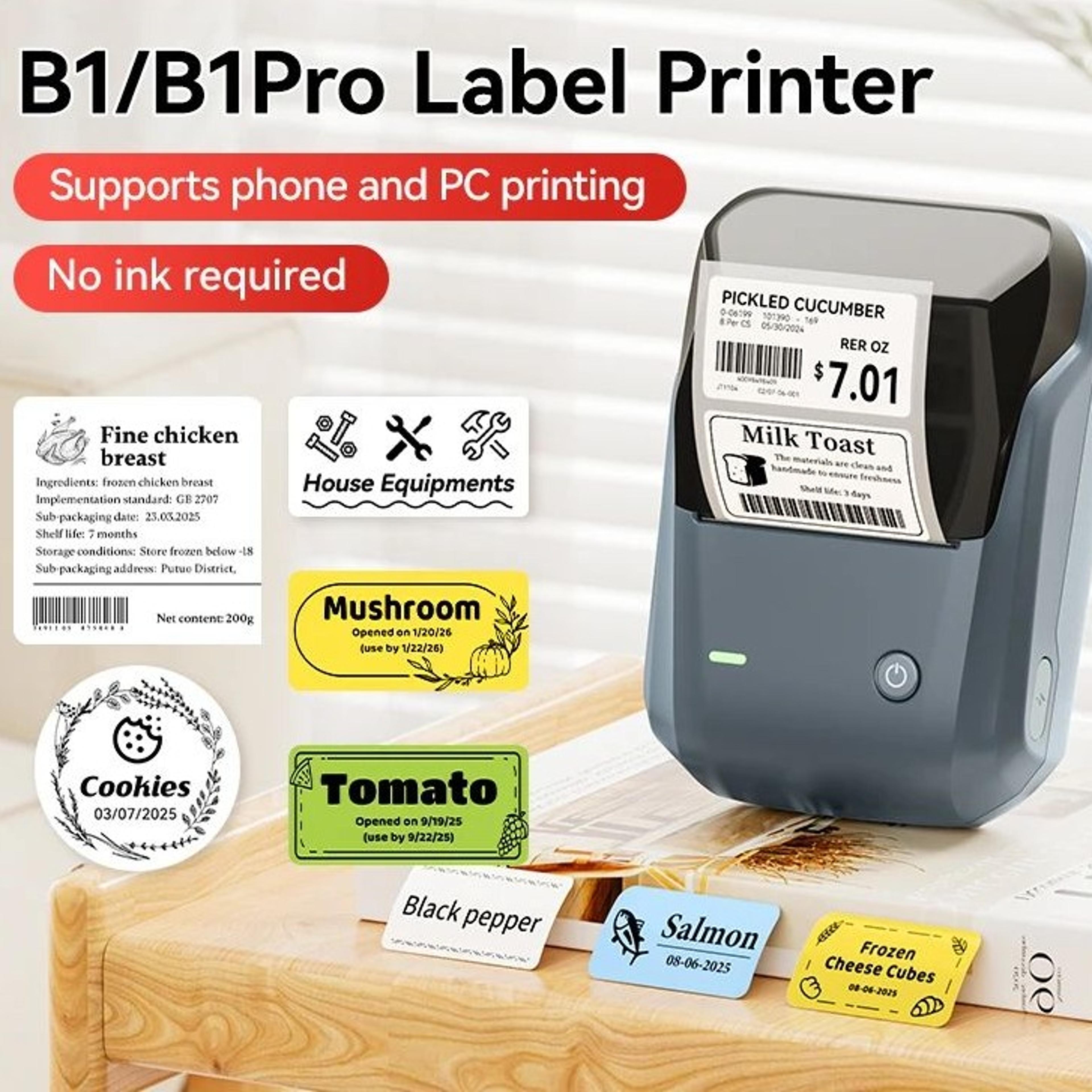 wireless bluetooth thermal label printer for business and home organization