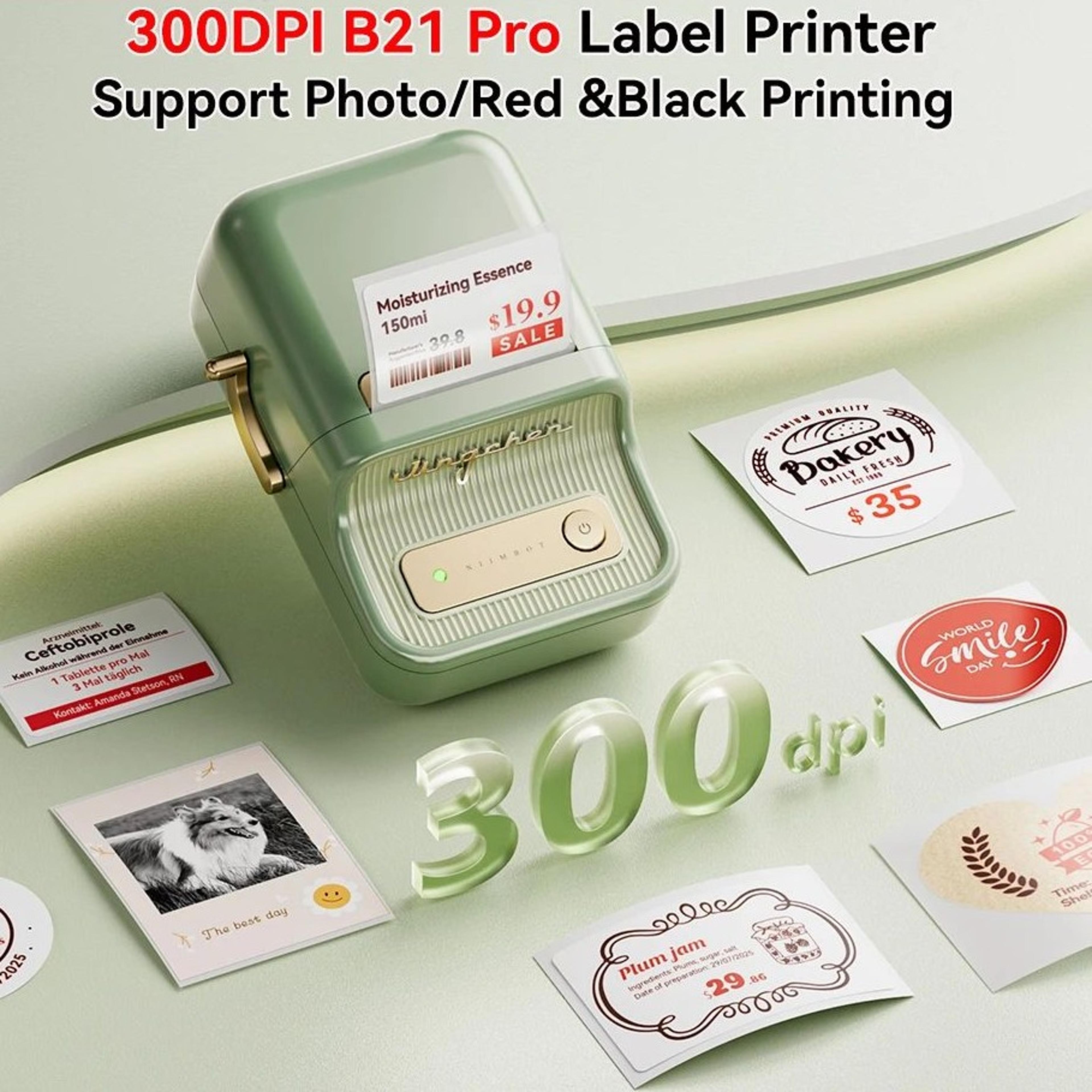 300dpi high resolution thermal label printer for barcode, price tag and sticker printing