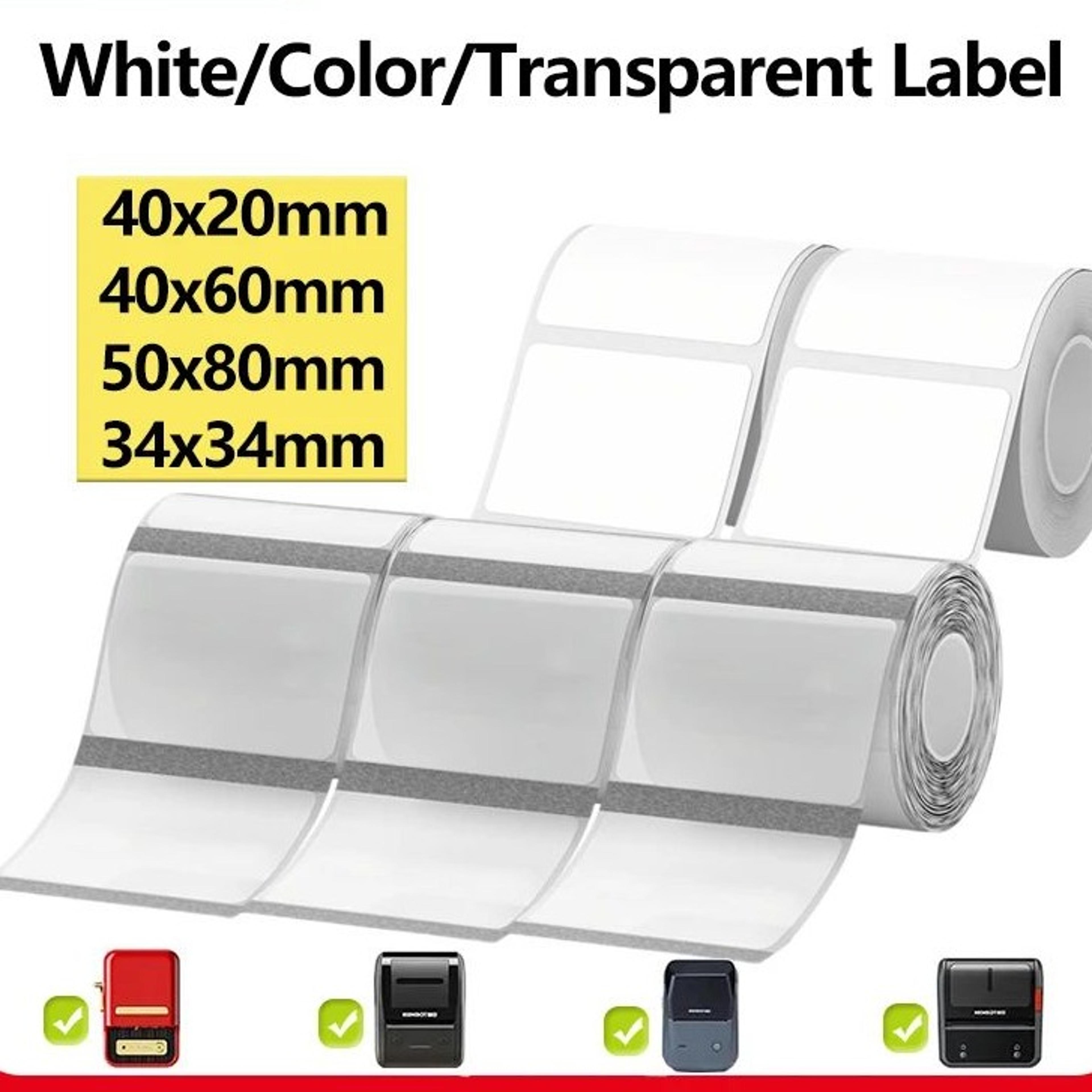 waterproof self-adhesive thermal label stickers 20-50mm for label makers