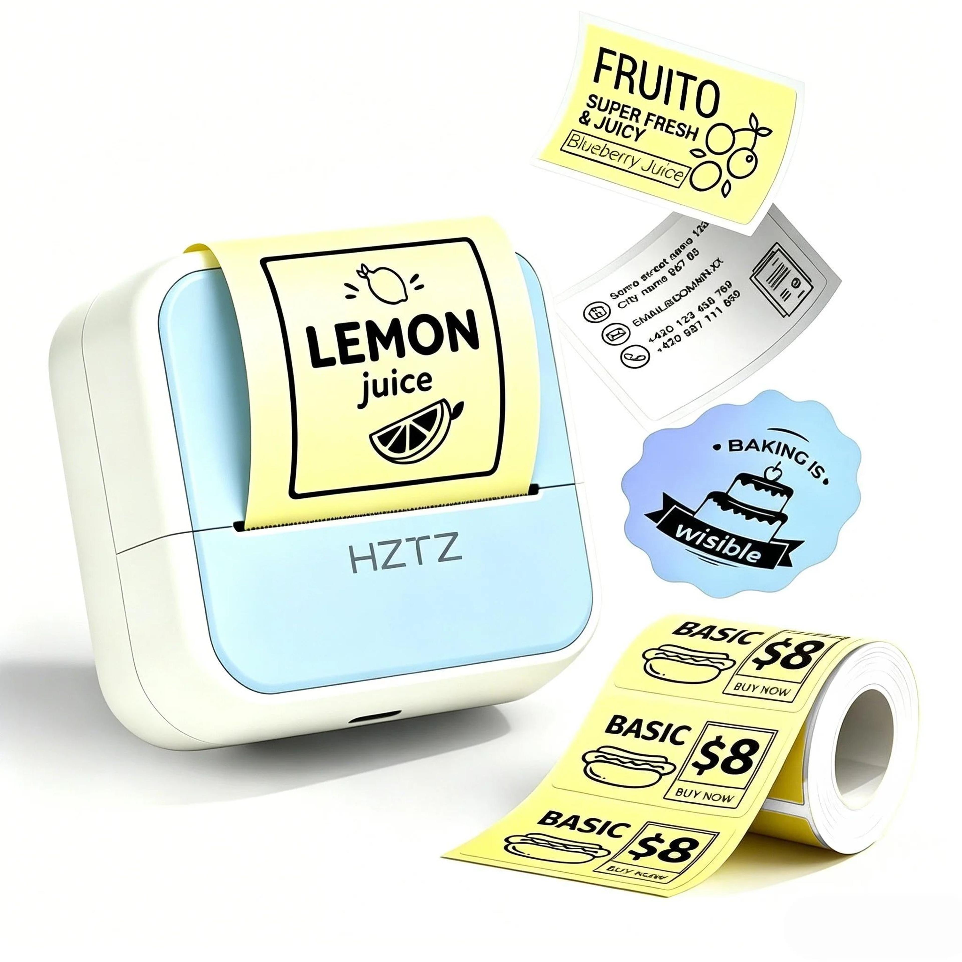 wireless portable thermal label printer with 6 rolls for barcode and sticker printing