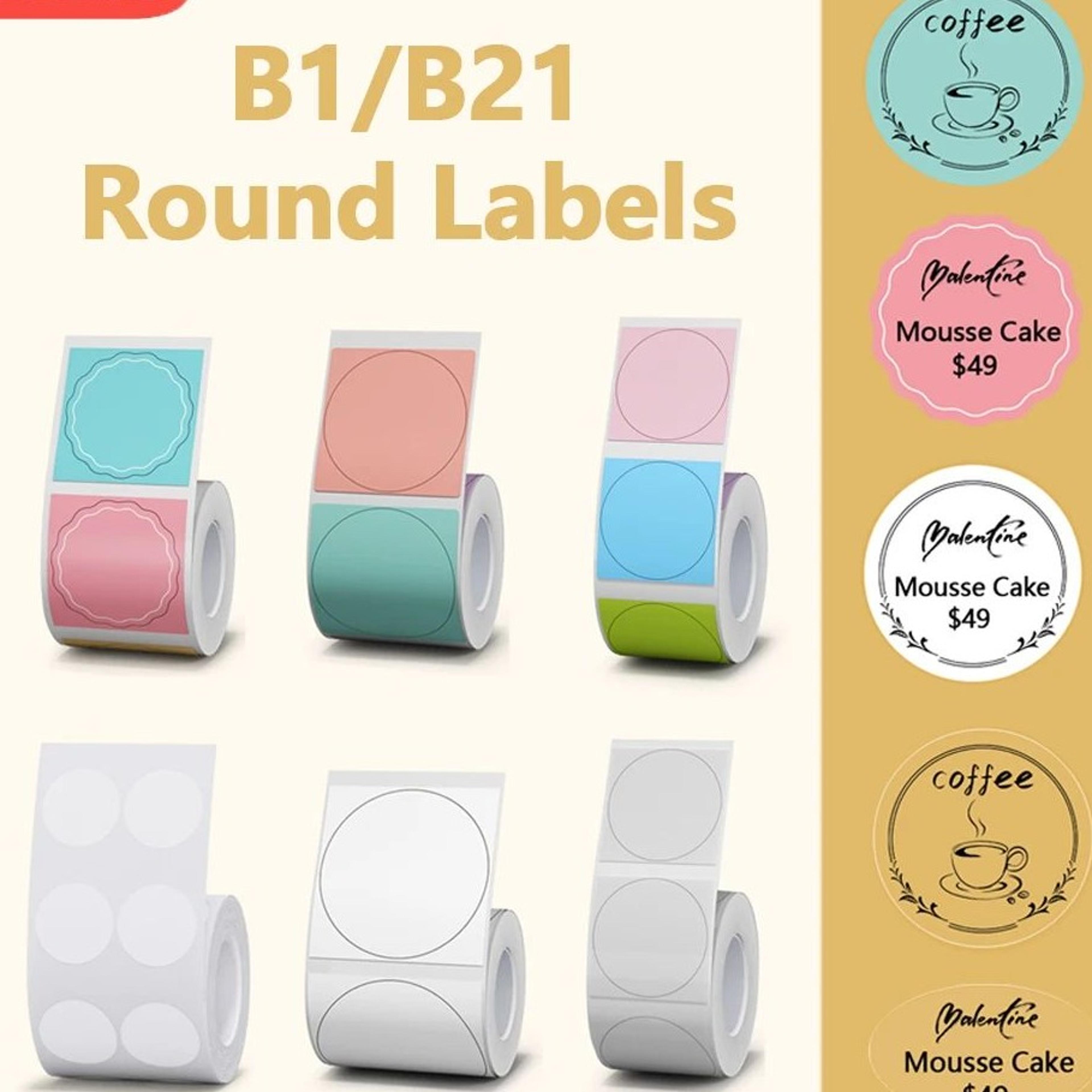 waterproof round thermal label stickers for b1 b21 b3s label printers