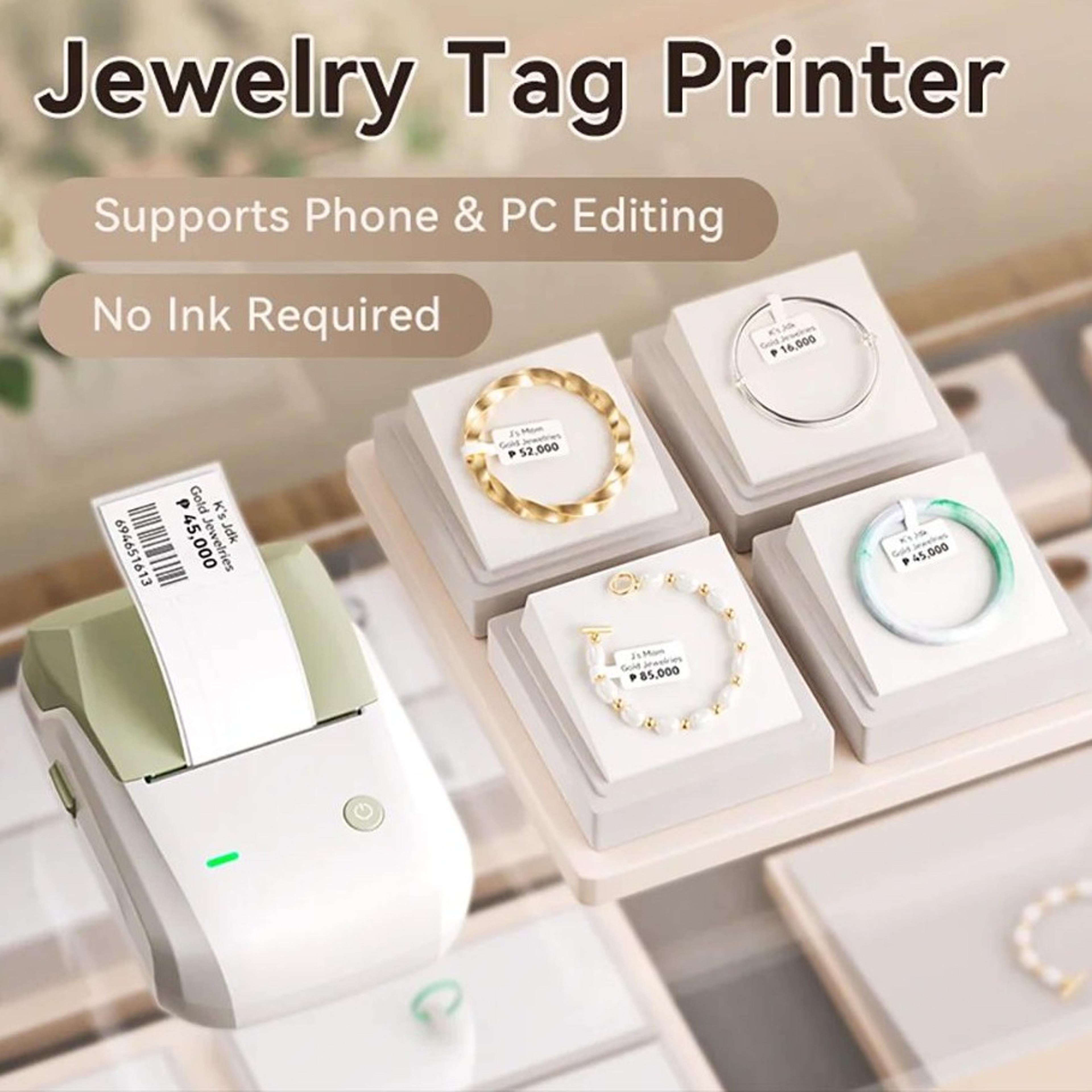wireless bluetooth jewelry tag label printer for necklaces and earrings
