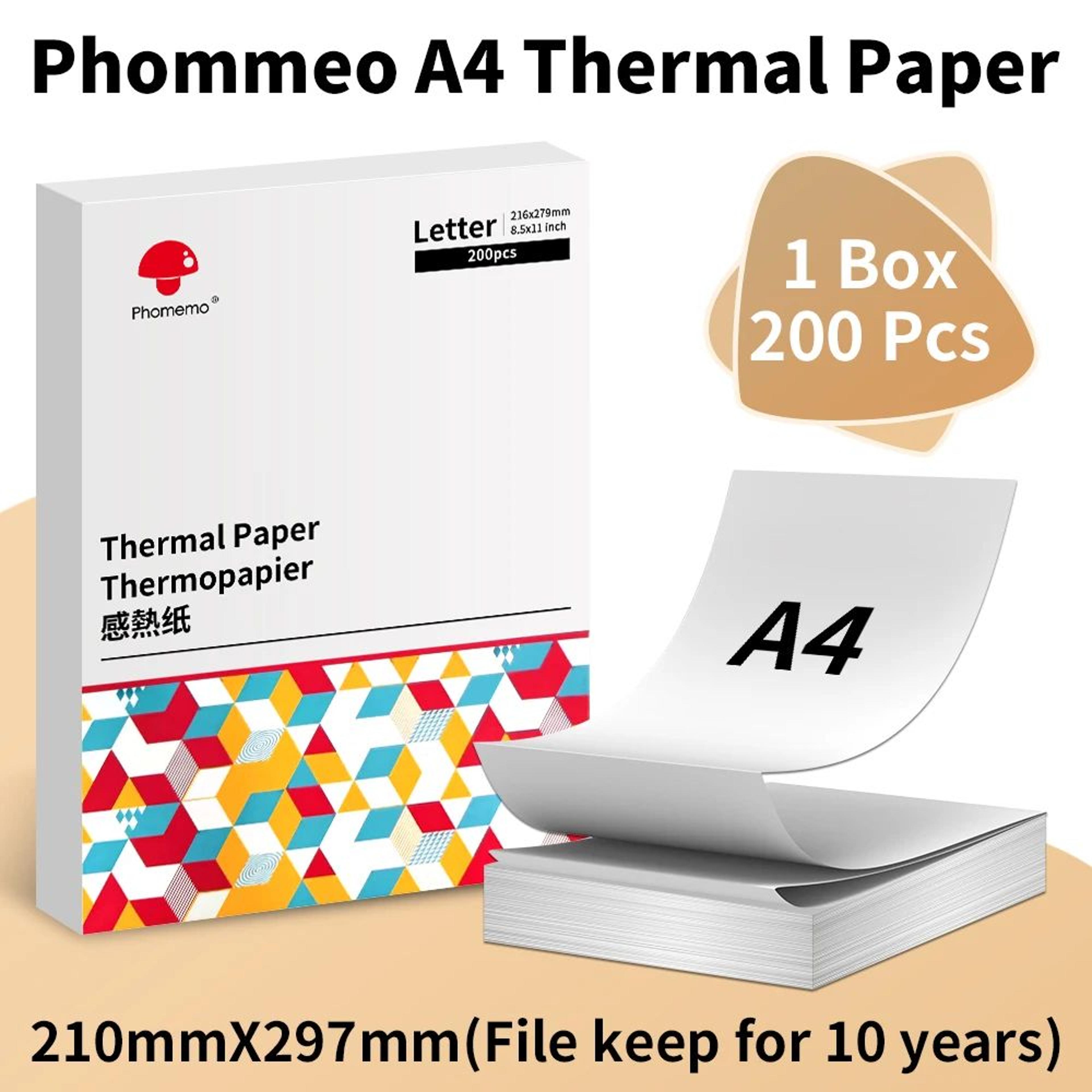 a4 quick-dry thermal paper roll 216mm for portable printers