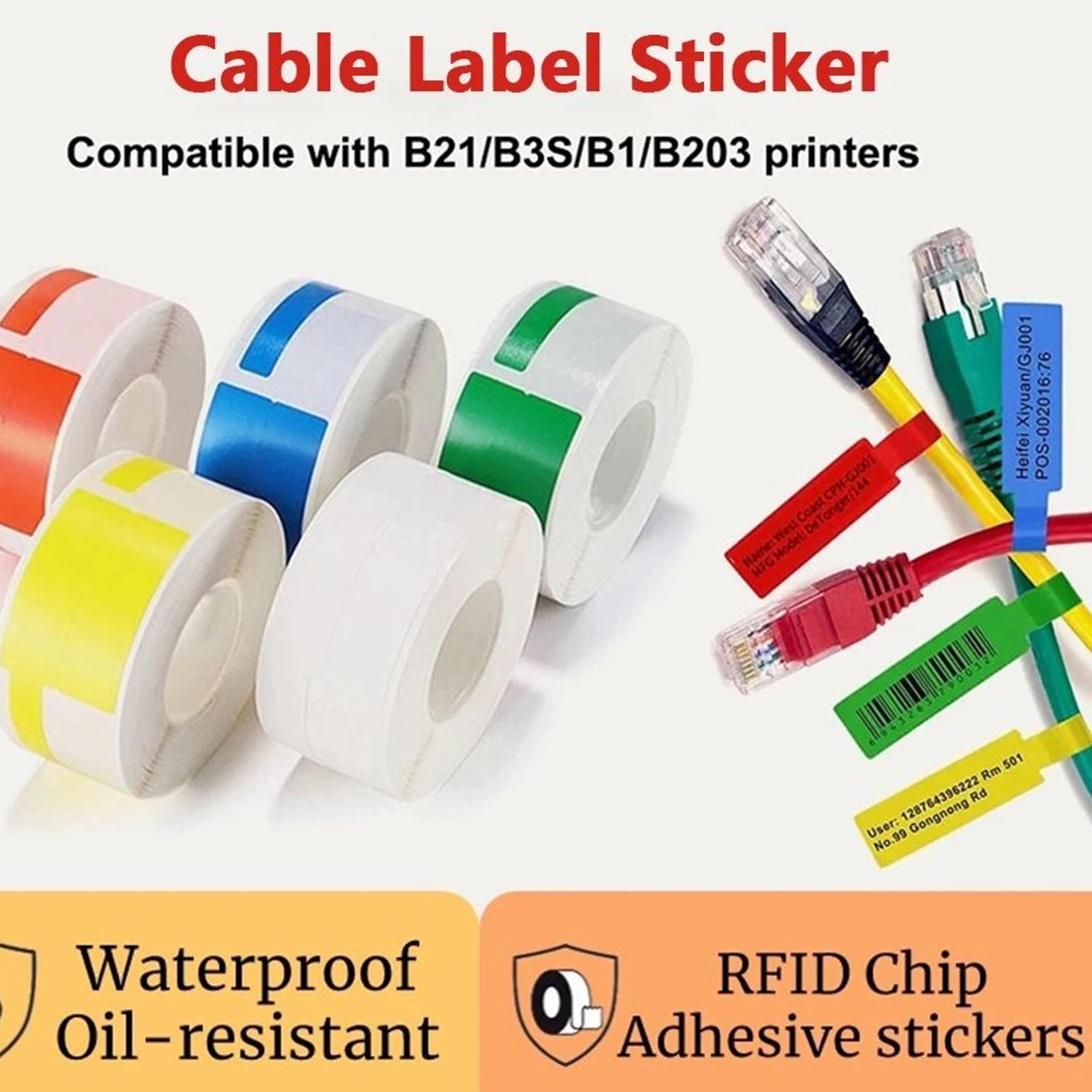 waterproof self-adhesive cable labels for b1 b21 thermal printers