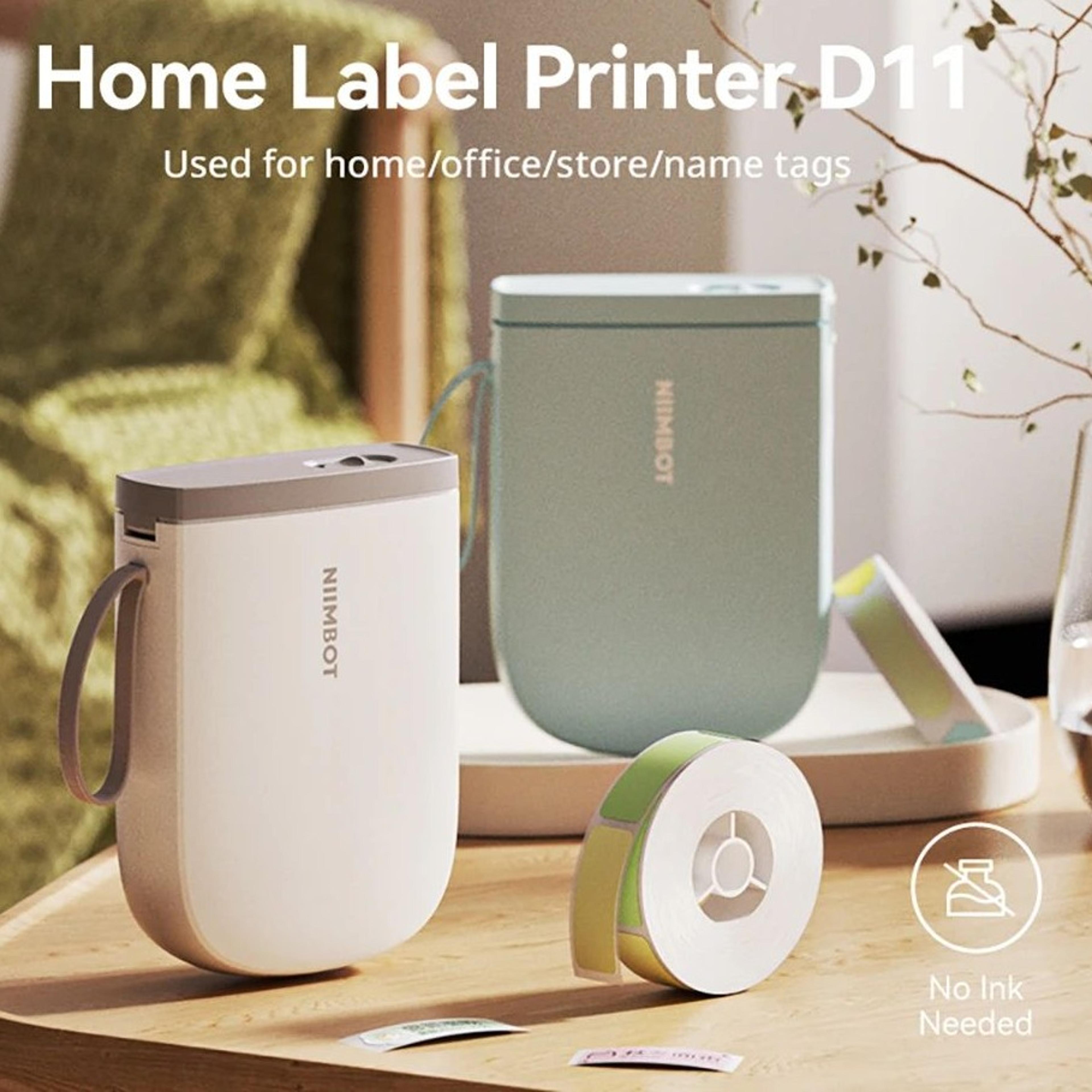 300 dpi mini wireless thermal label printer with bluetooth and inkless printing
