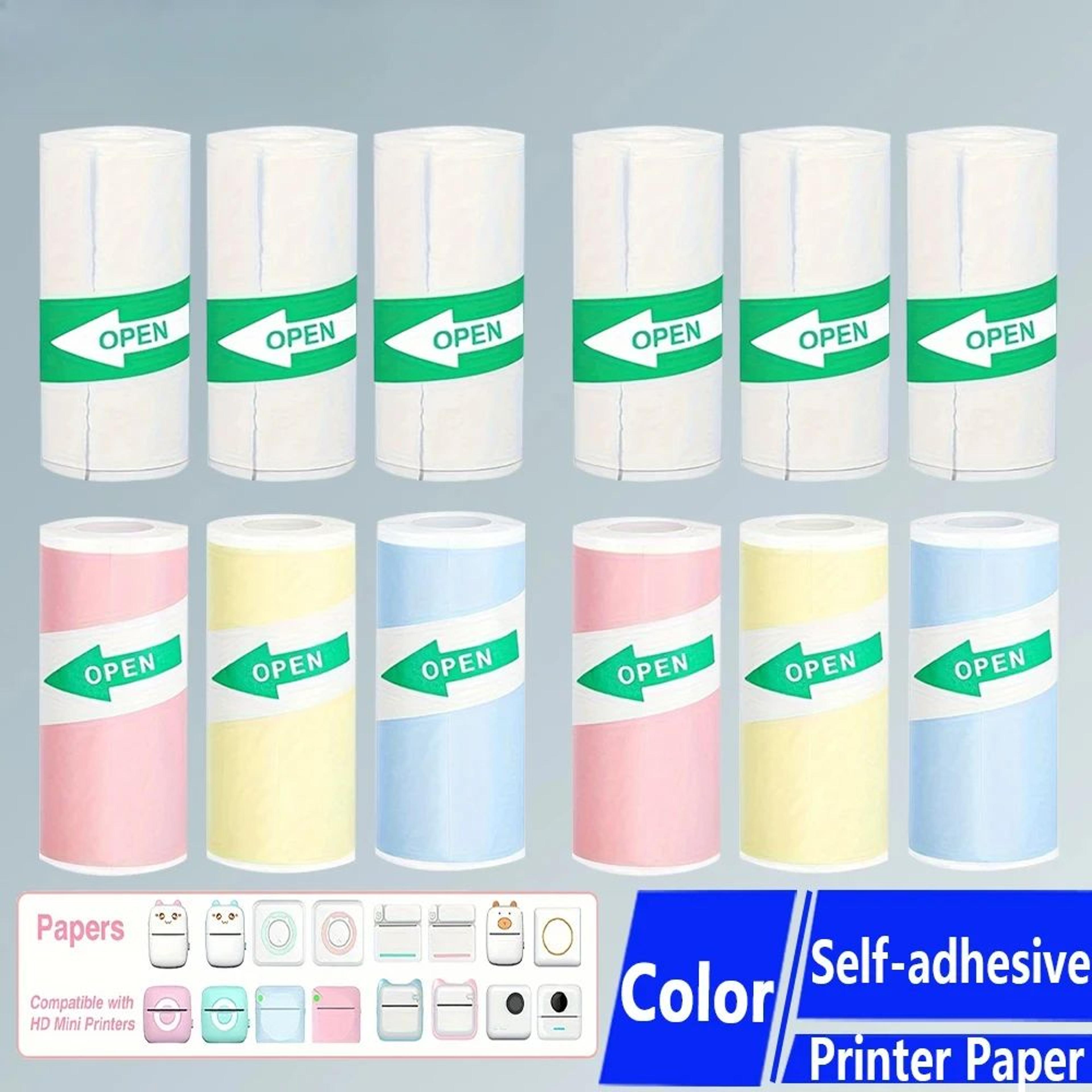 57mm self-adhesive thermal sticker paper for mini printers and diy crafts