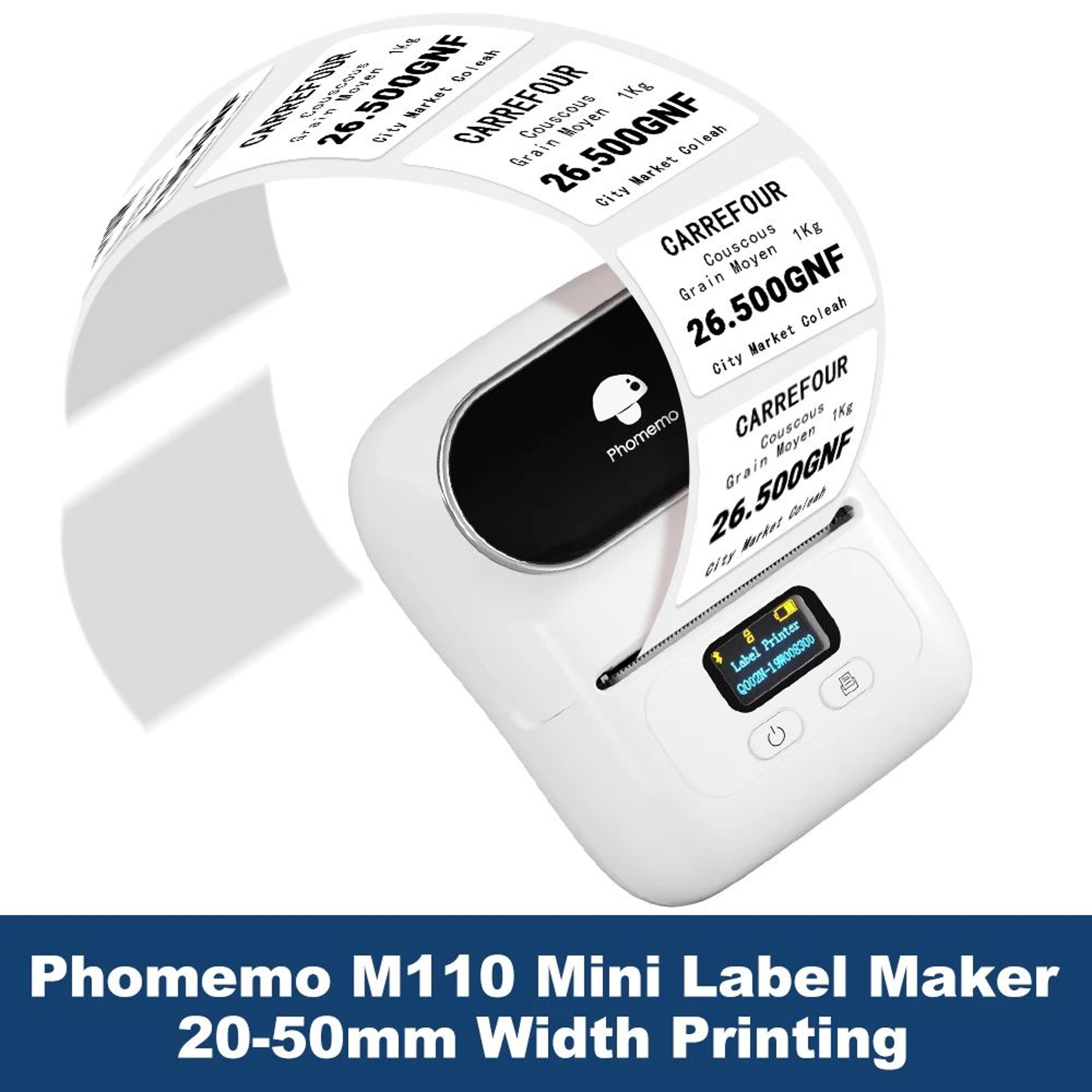 portable bluetooth thermal label printer for barcode, address and business labels