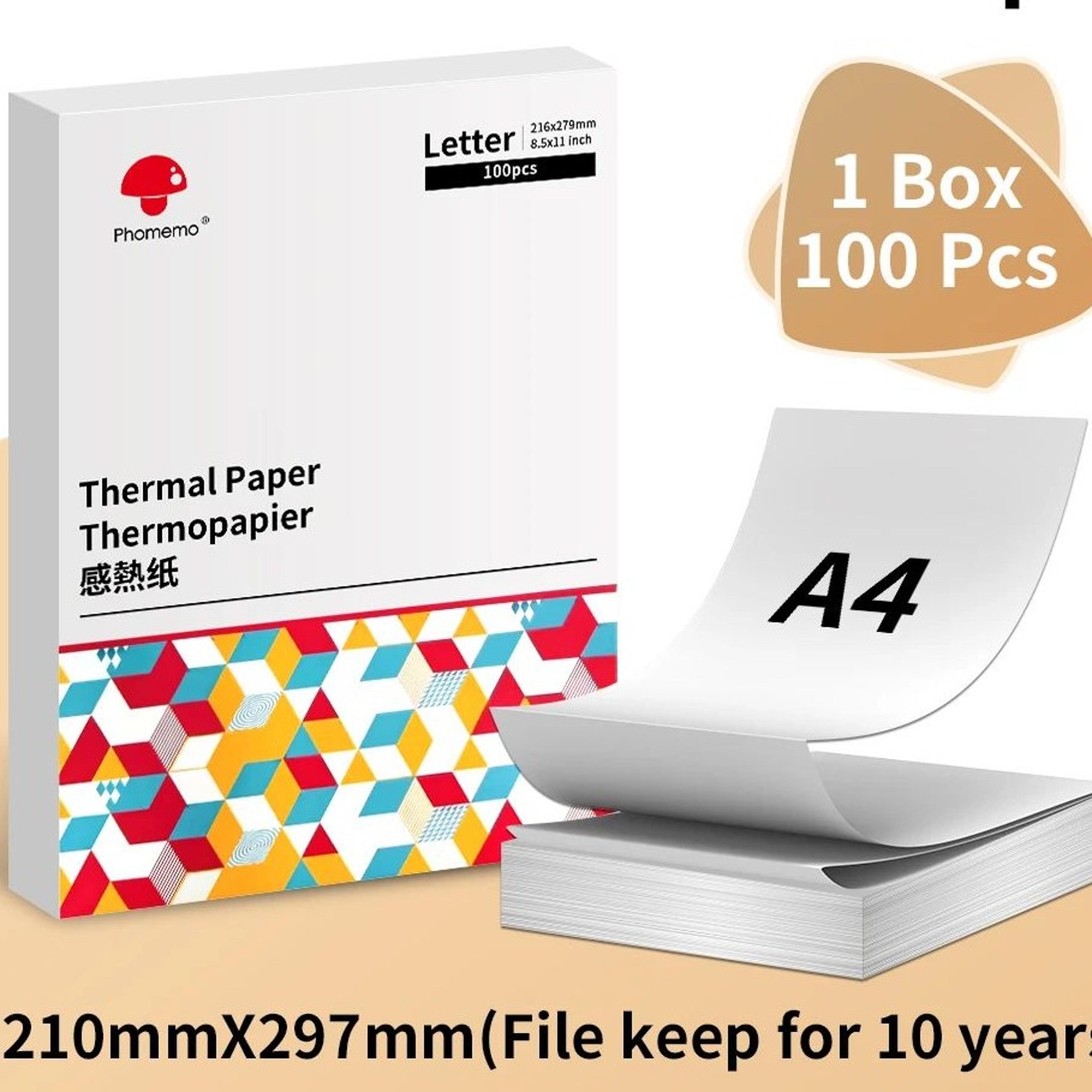 a4 quick-dry continuous thermal printer paper rolls for portable inkless printing