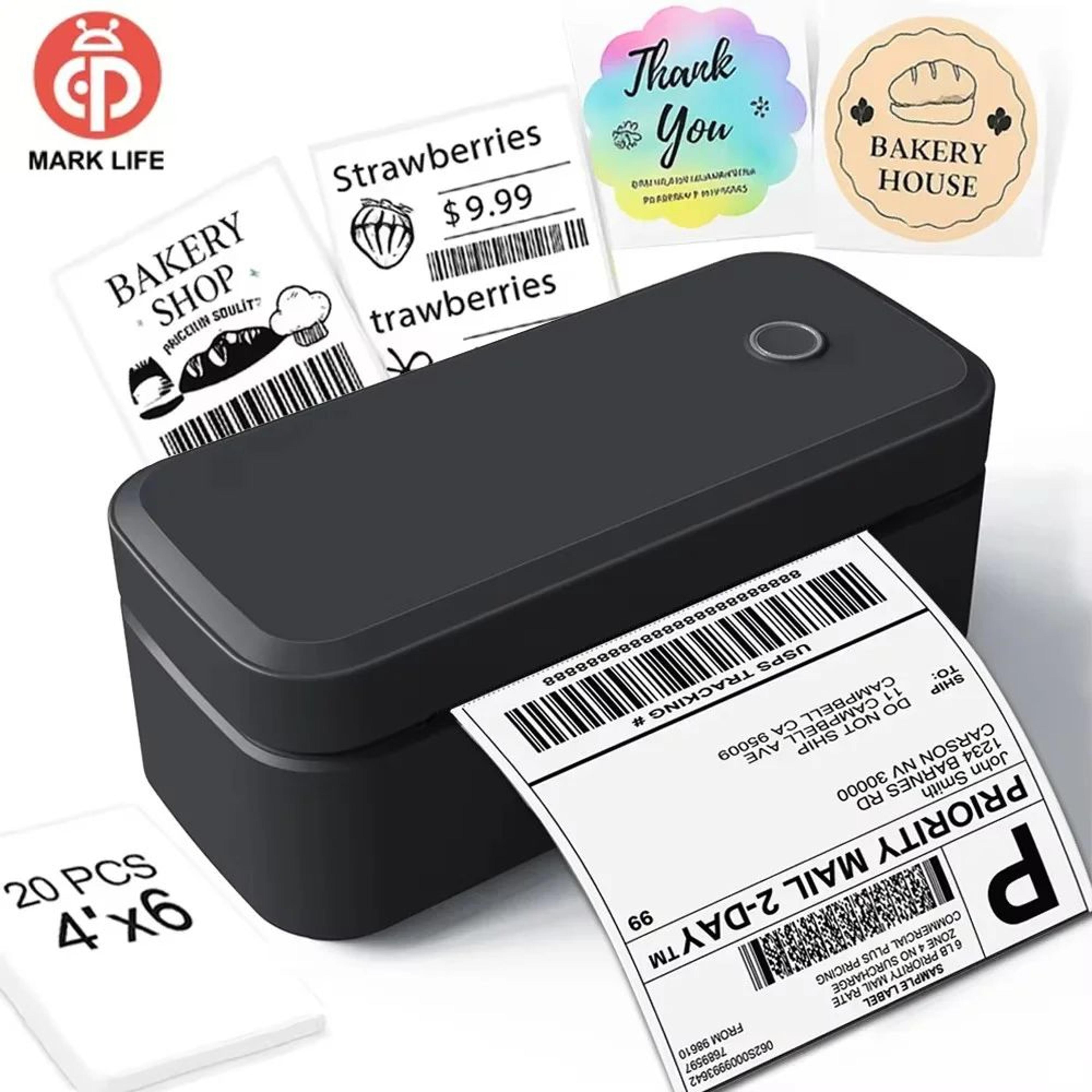 x4 bluetooth 4x6 thermal shipping label printer with automatic label recognition