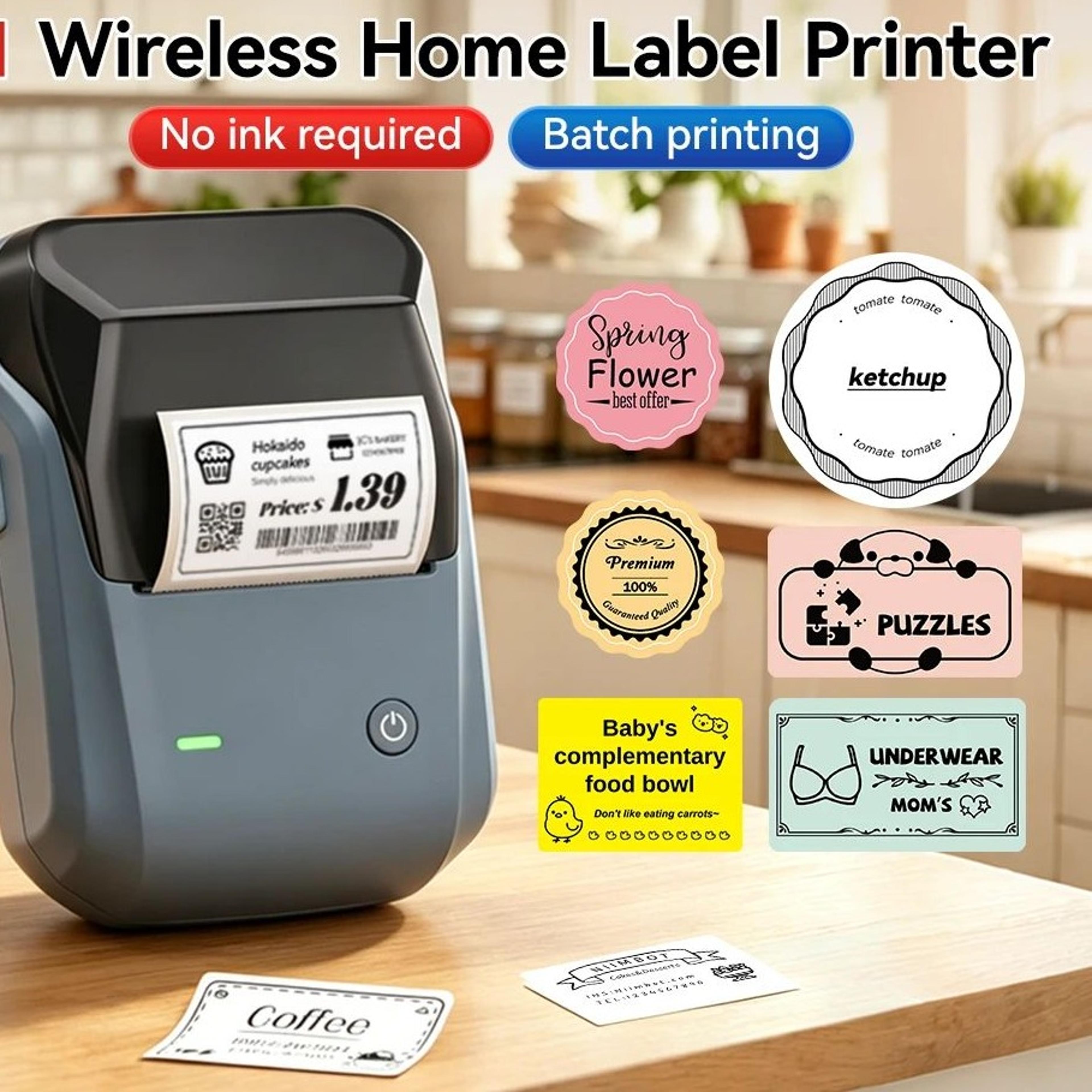 b1 wireless bluetooth thermal label printer for home and office organization