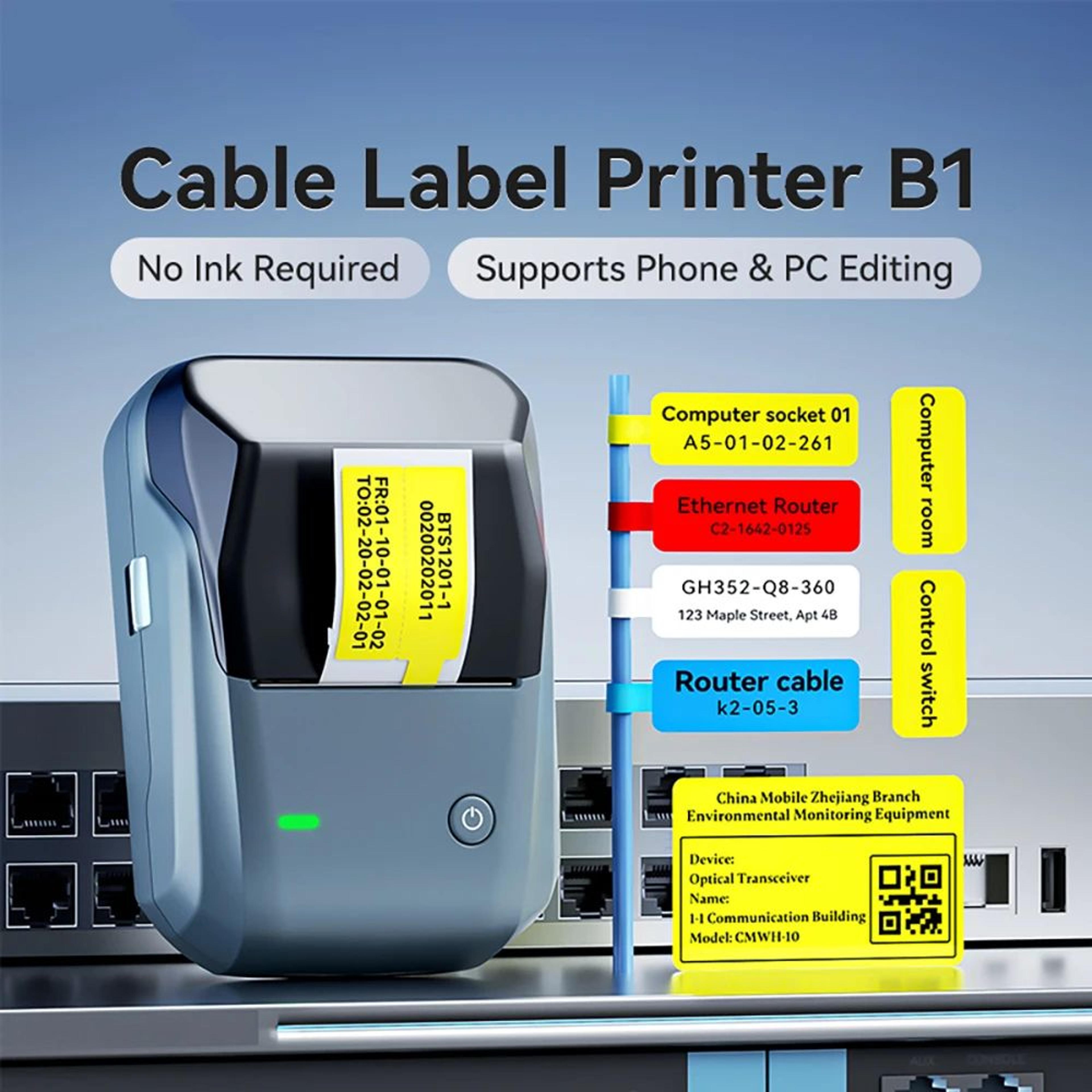 mini bluetooth thermal label printer for cable organization and home office