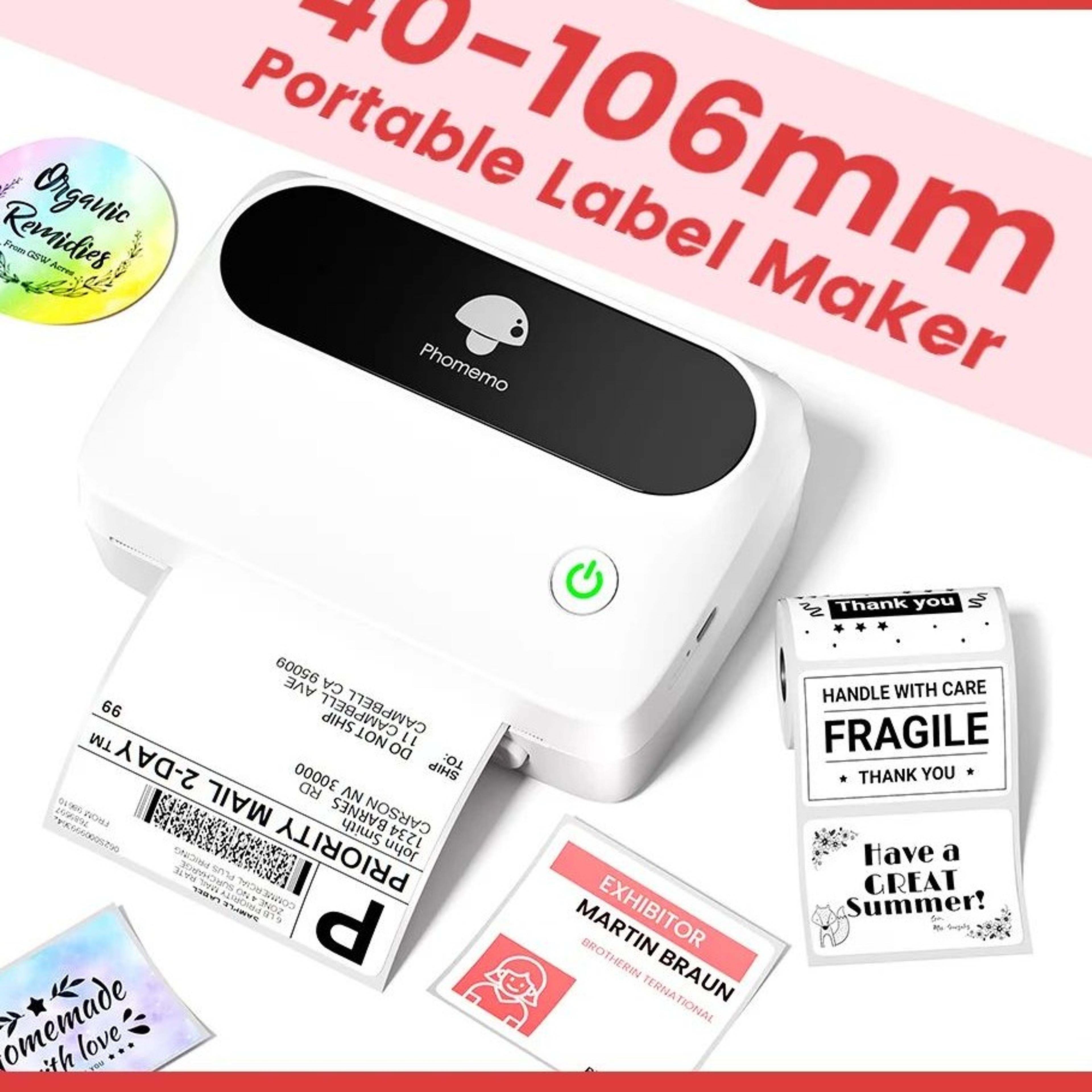 bluetooth 4x6 wireless thermal shipping label printer for small business