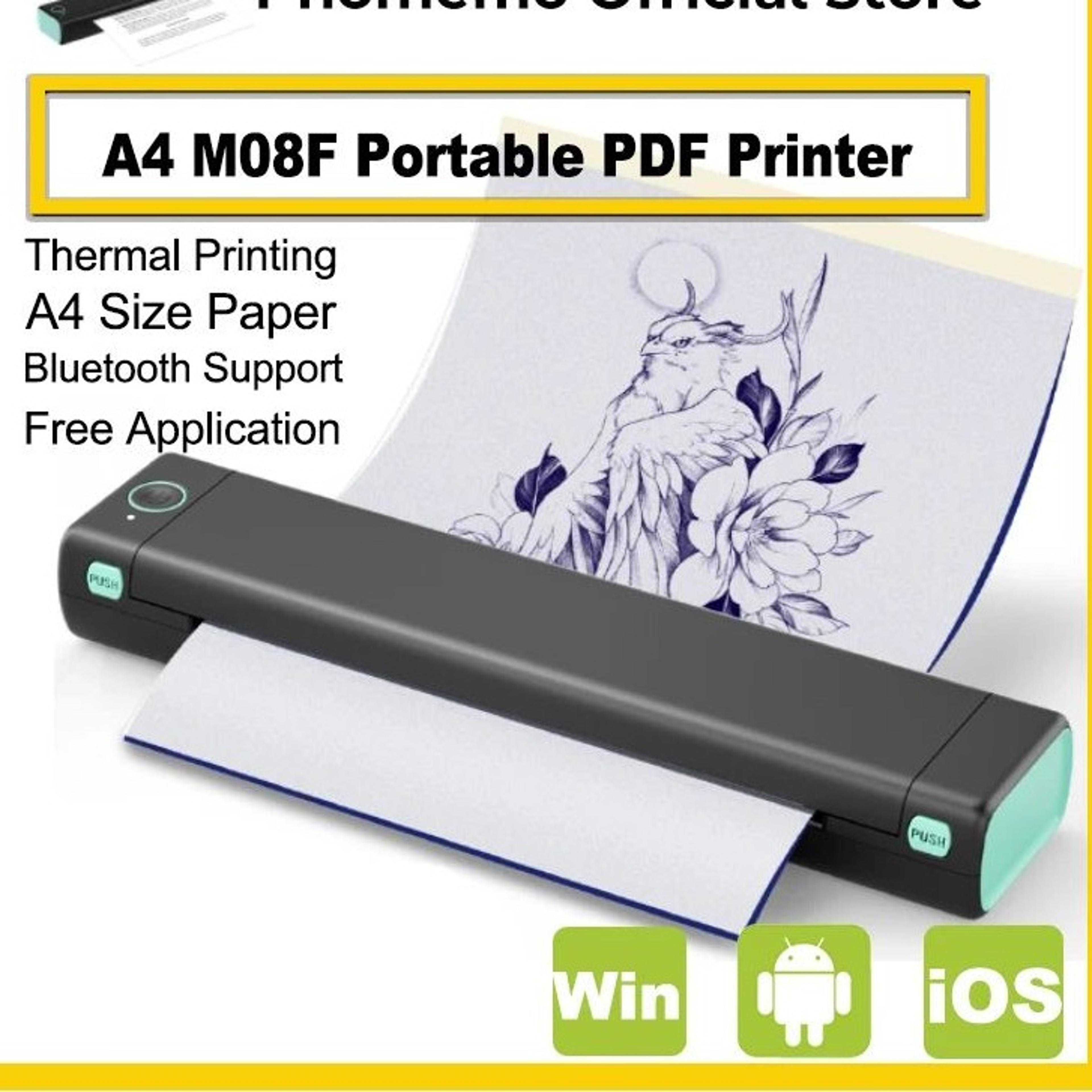 wireless tattoo stencil printer portable thermal transfer machine for smartphone and pc