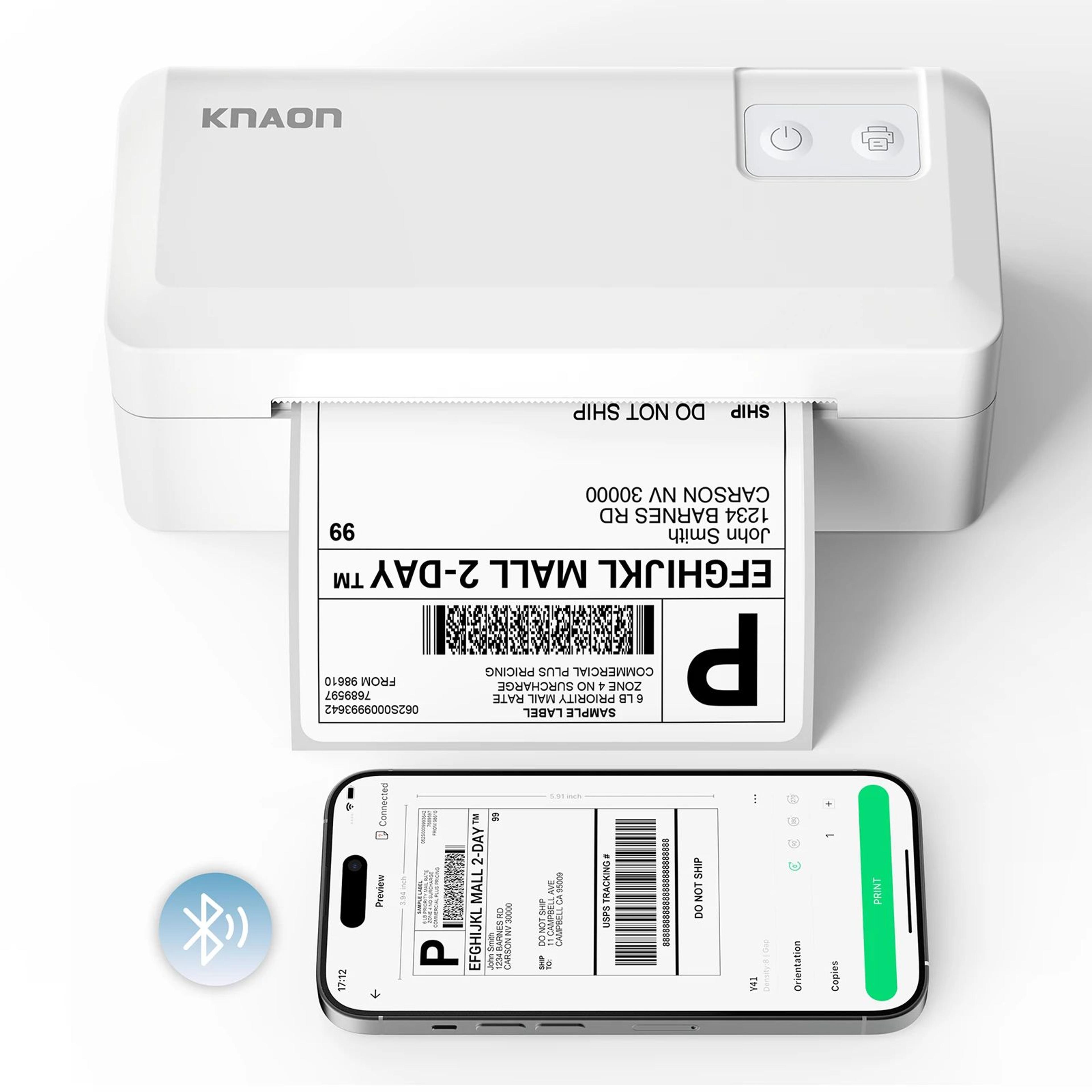 4x6 bluetooth thermal shipping label printer for small business and home