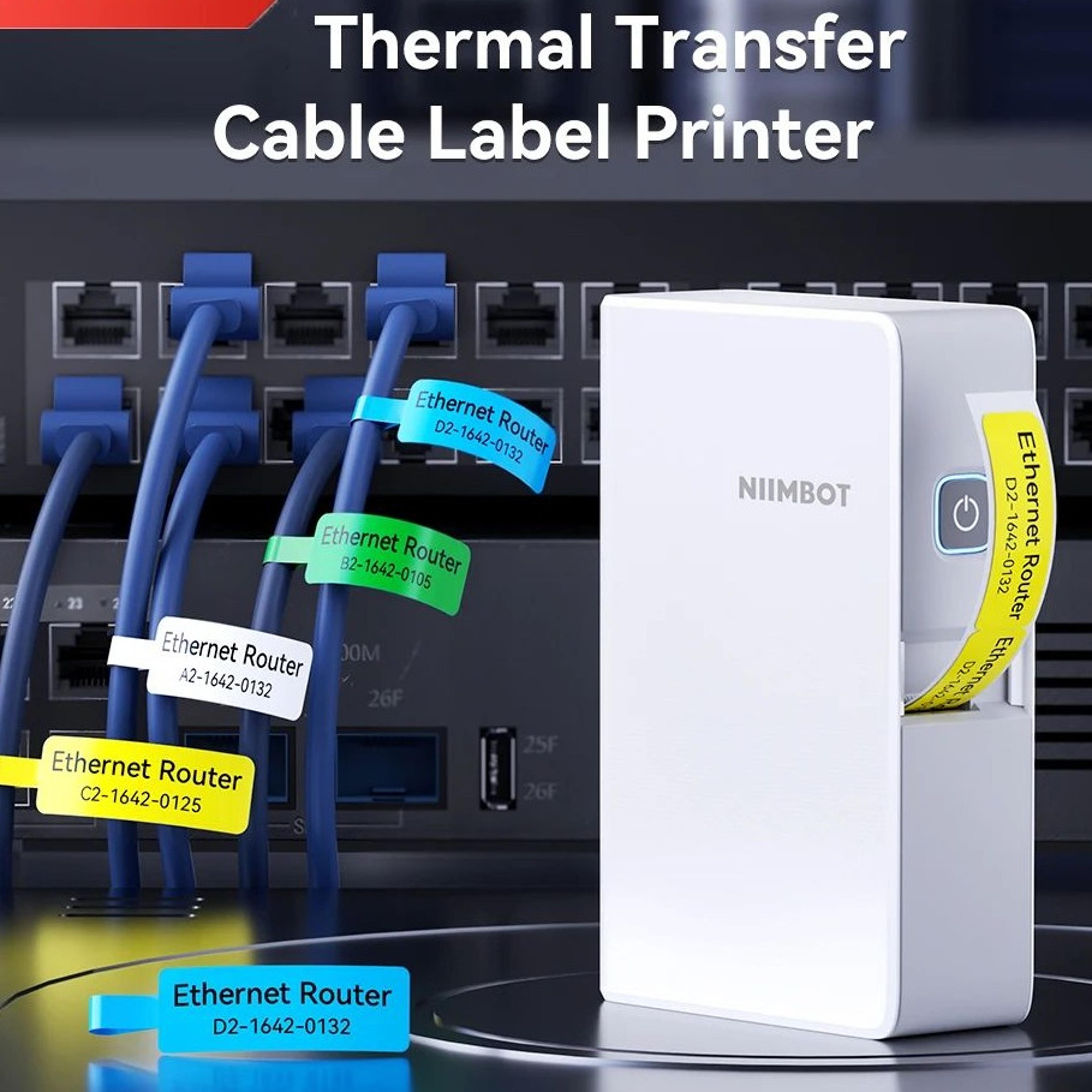 wireless thermal transfer label printer with waterproof cable labels