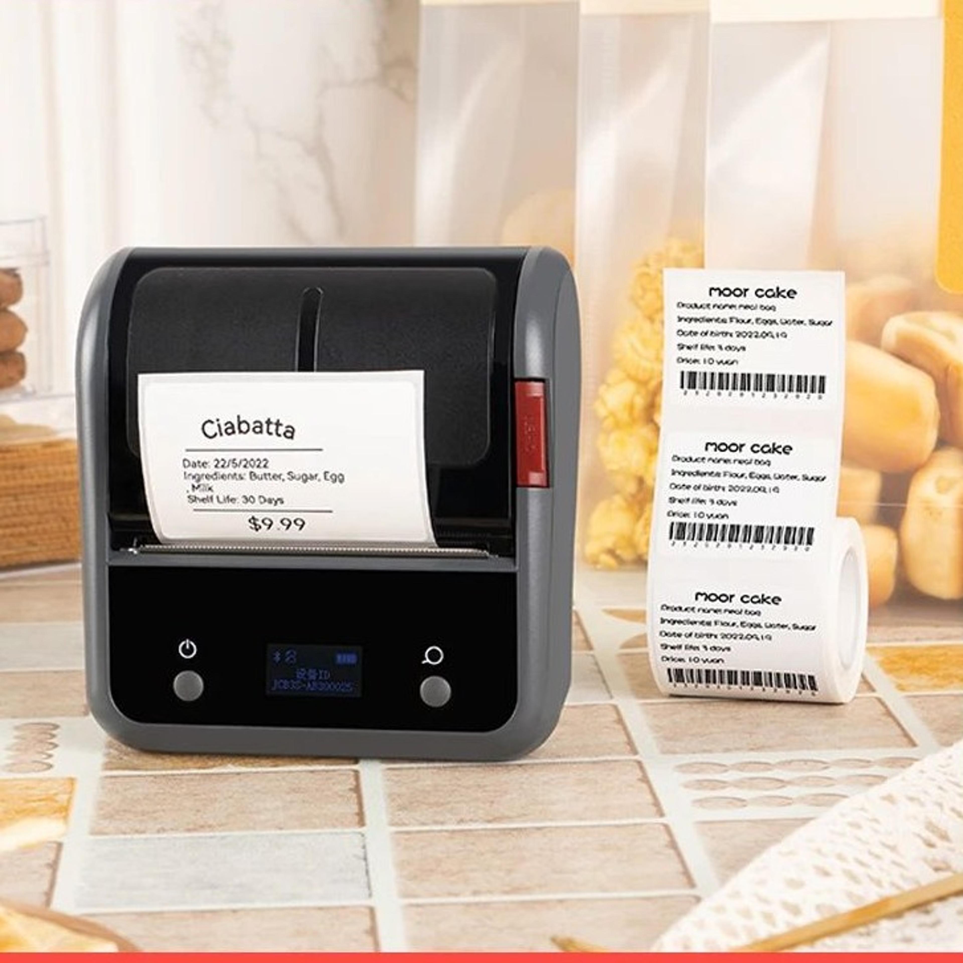 wireless thermal barcode label printer for clothing, jewelry and small business