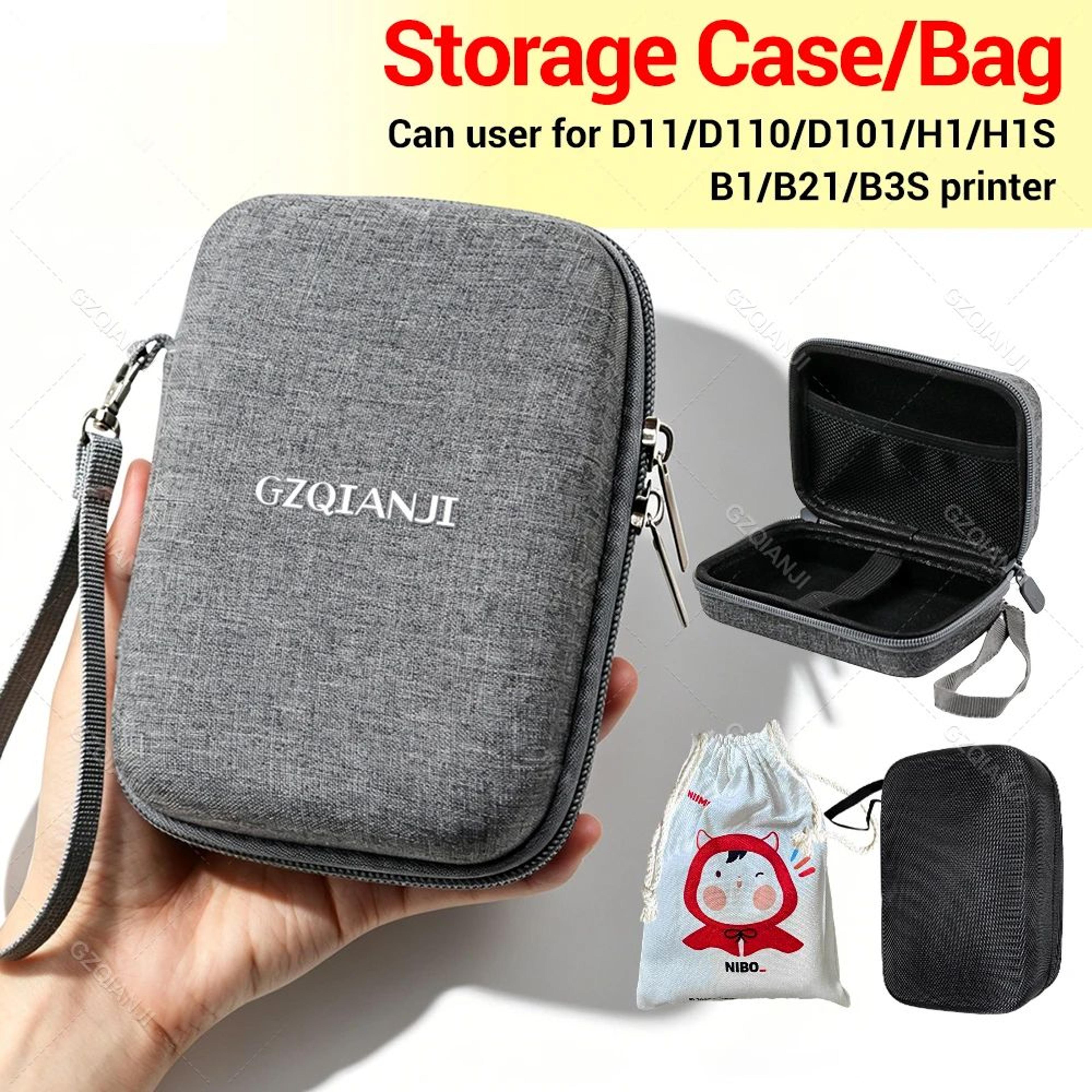 portable thermal label printer protective storage case for travel and organization