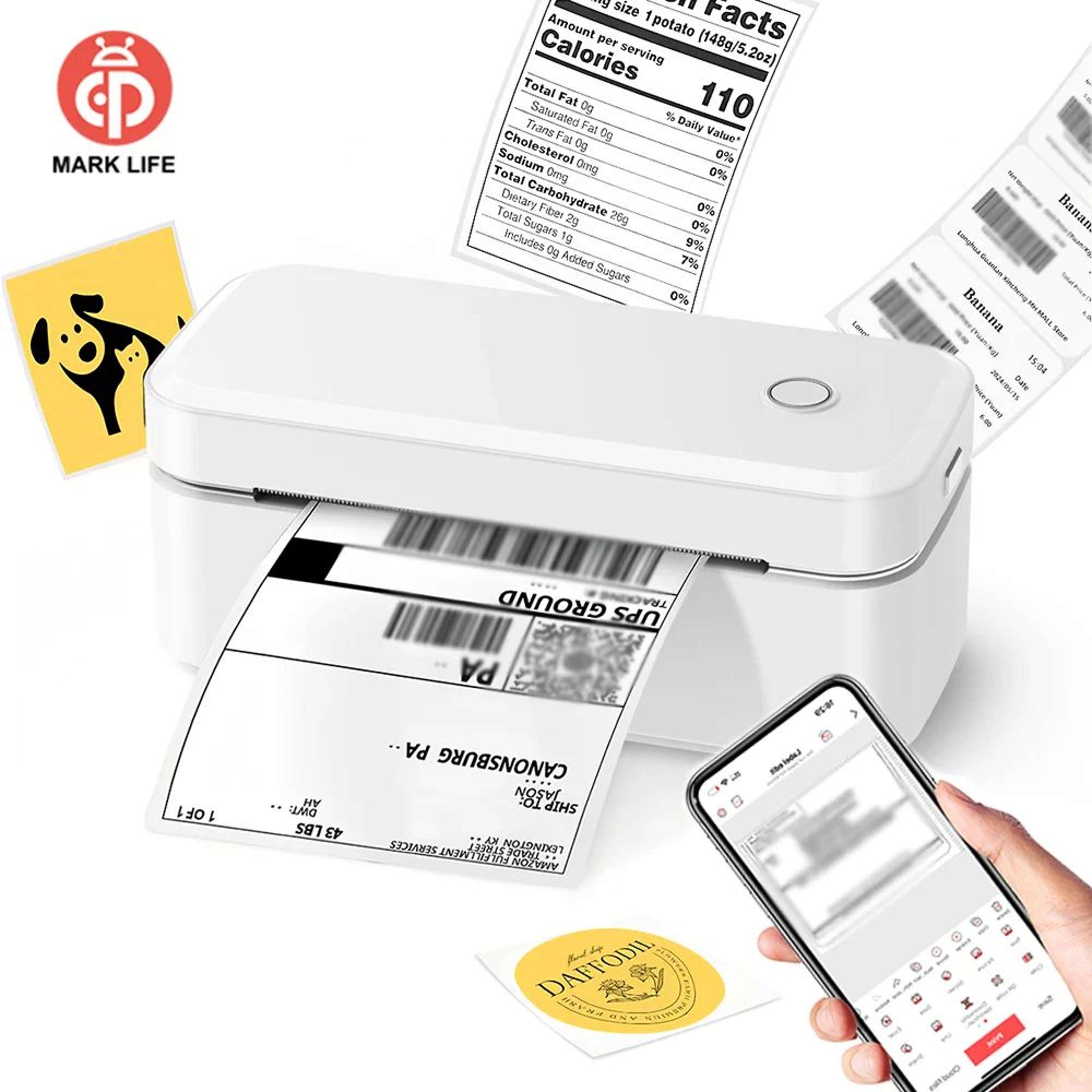 4x6 inch bluetooth thermal shipping label printer for small business and packages