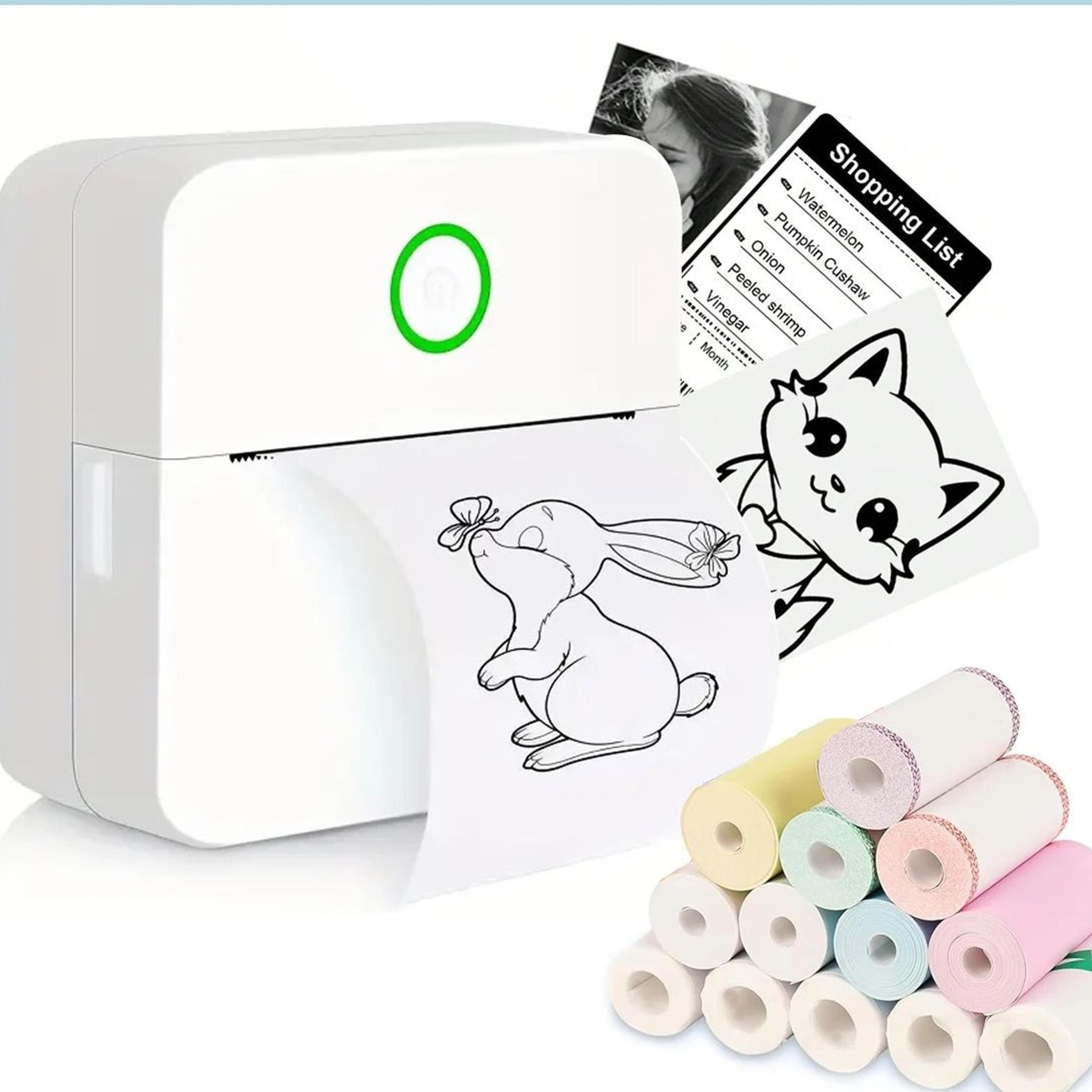 mini bluetooth thermal printer portable inkless pocket sticker and photo printer