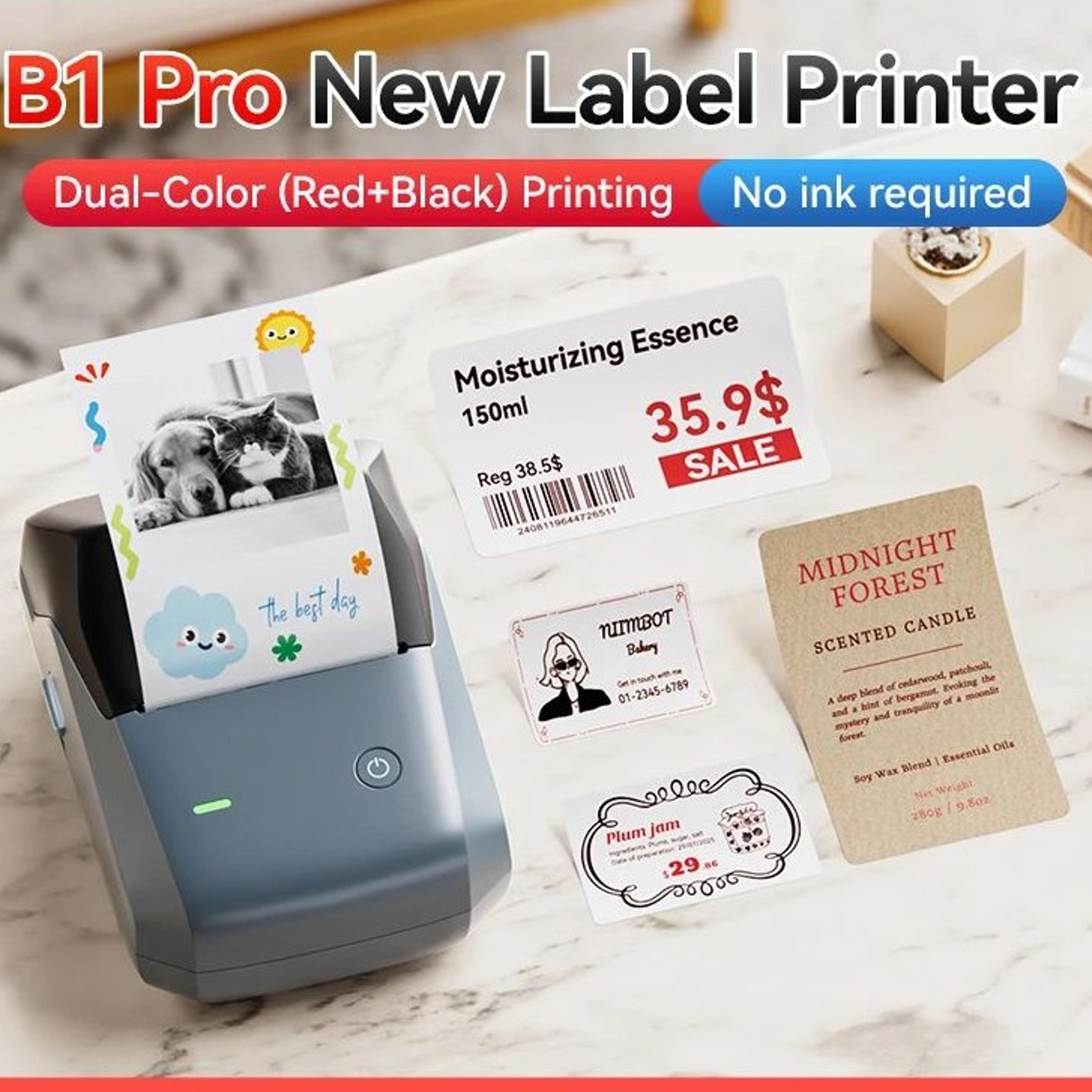300 dpi high-resolution portable thermal label printer for home and business