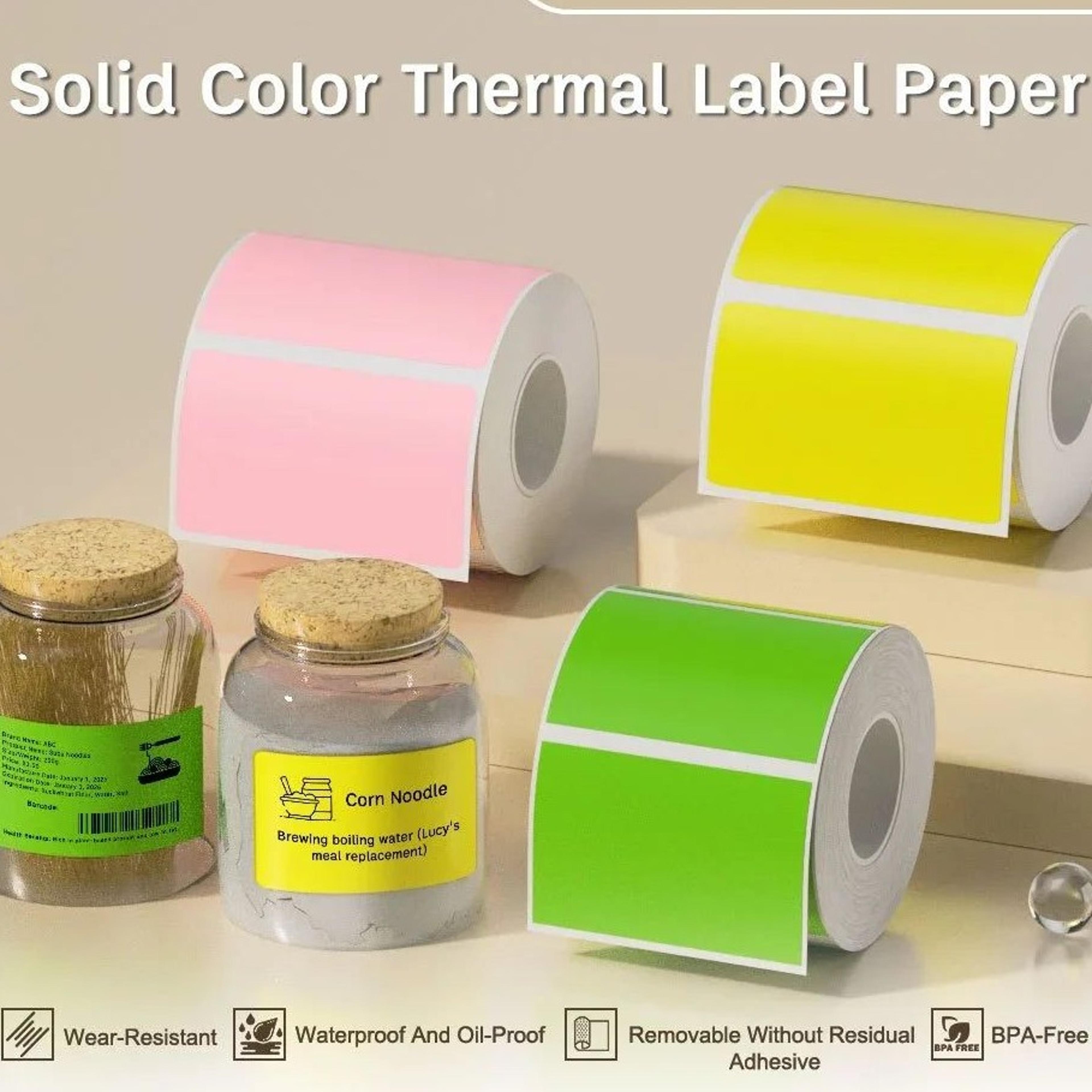 waterproof self adhesive thermal label stickers for b21 b203 b3s label printers