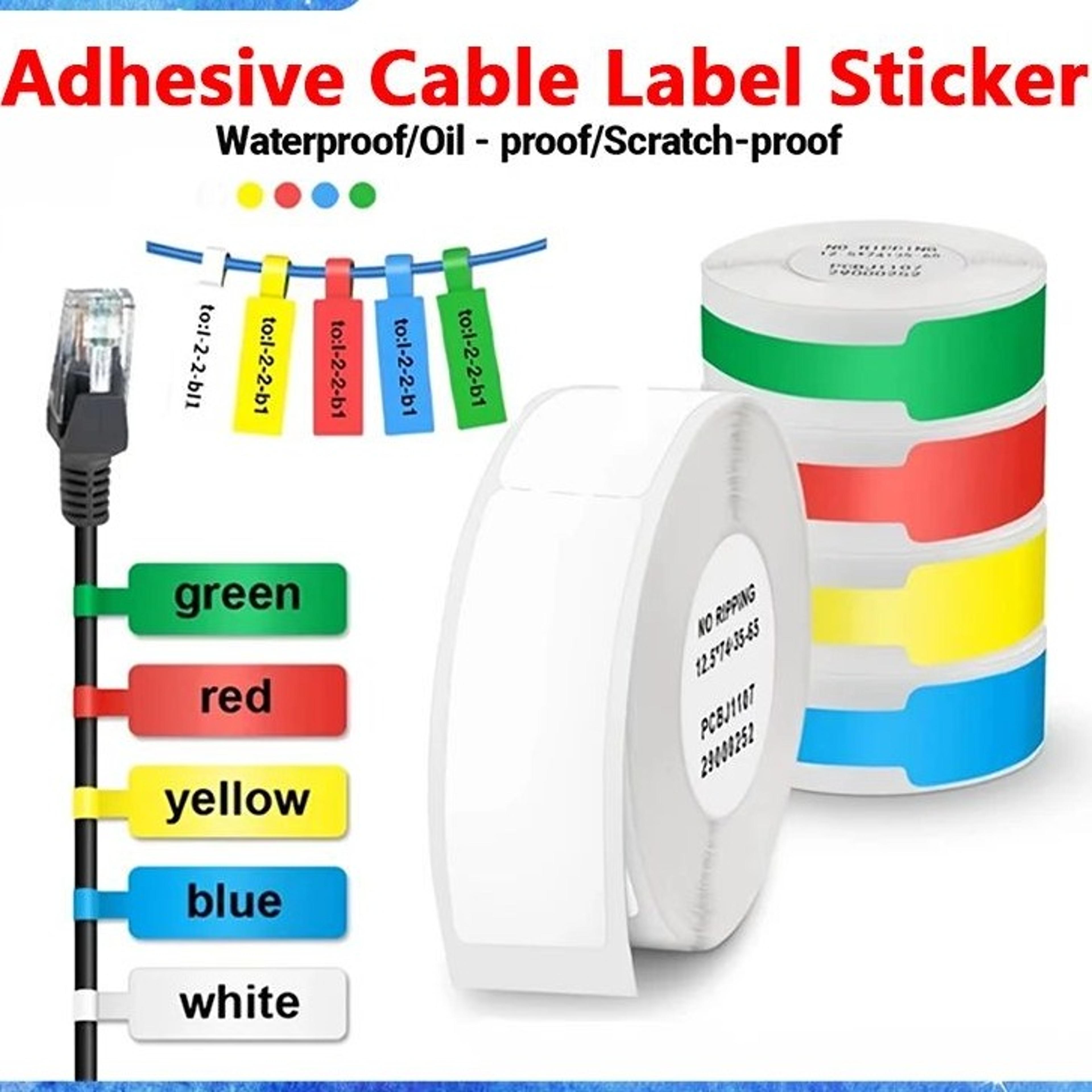 waterproof self-adhesive cable labels for d11 d101 d110 thermal label printers