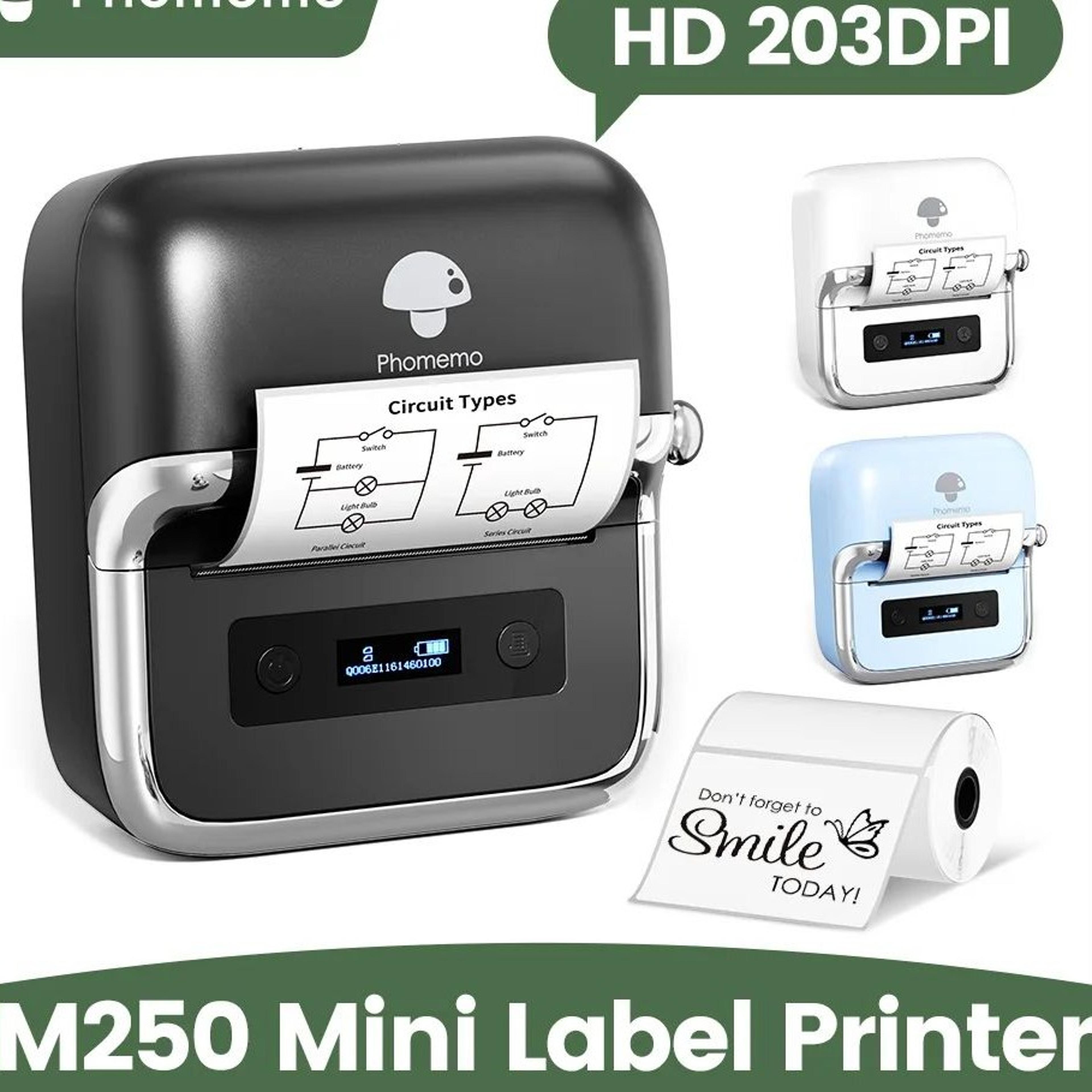 portable 75mm bluetooth thermal label maker and barcode sticker printer