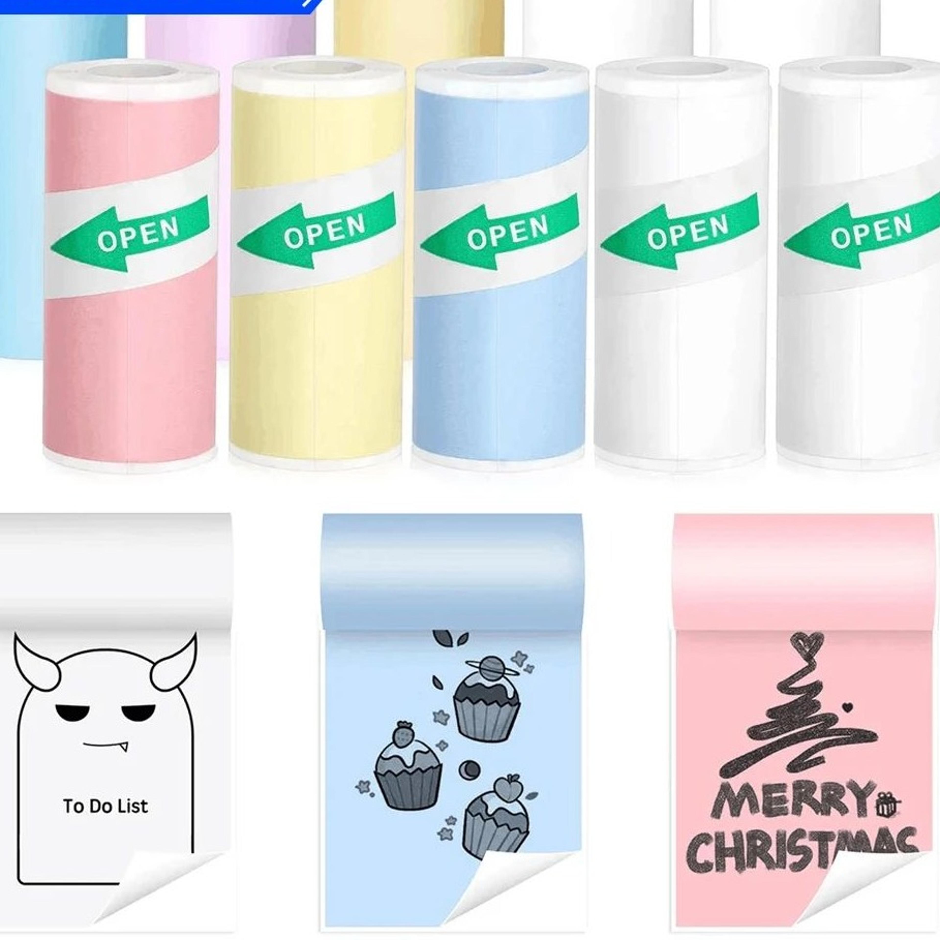 57 x 25mm self-adhesive thermal paper rolls for mini portable photo printers