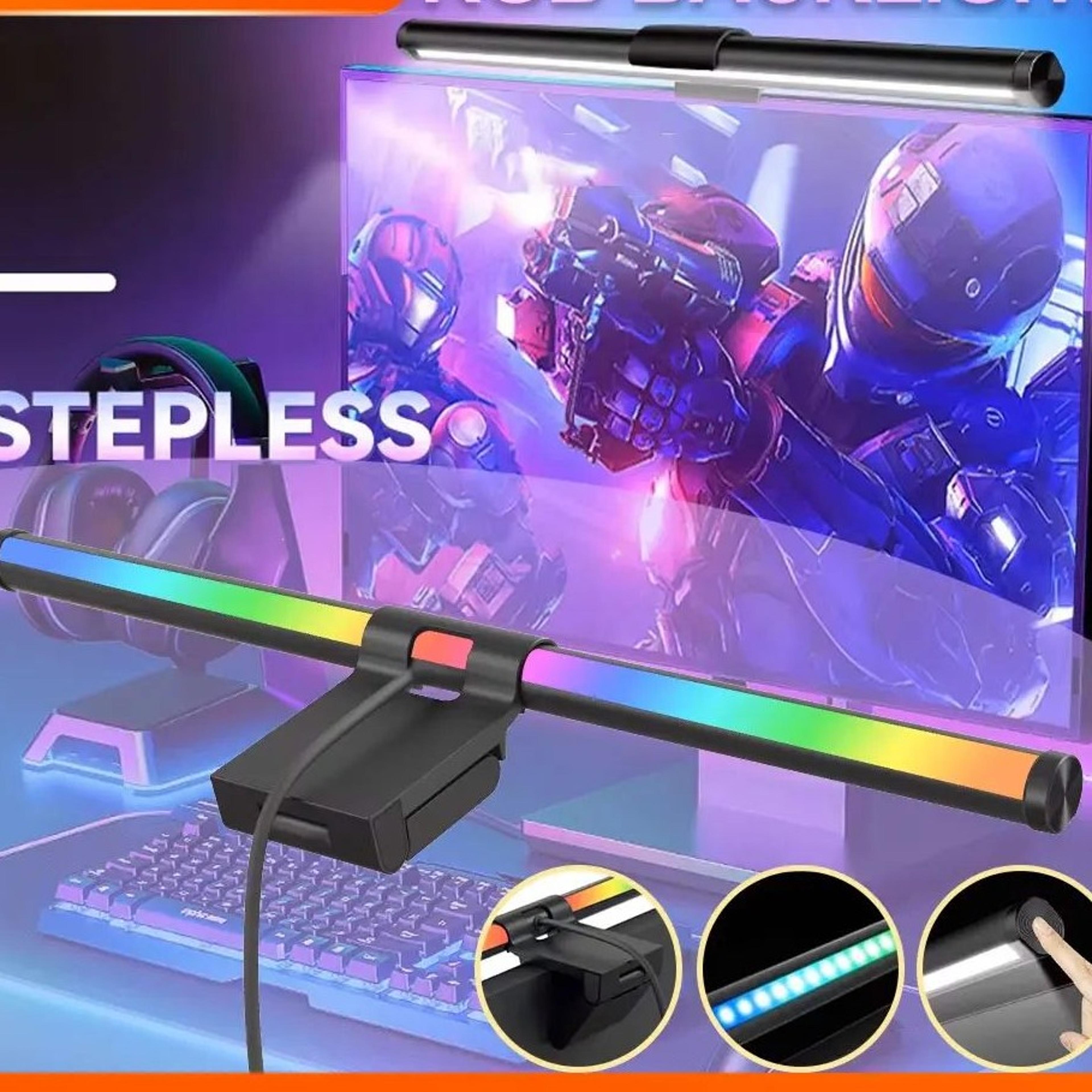 wifi rgb led monitor light bar with dimmable screen lighting for gaming and office