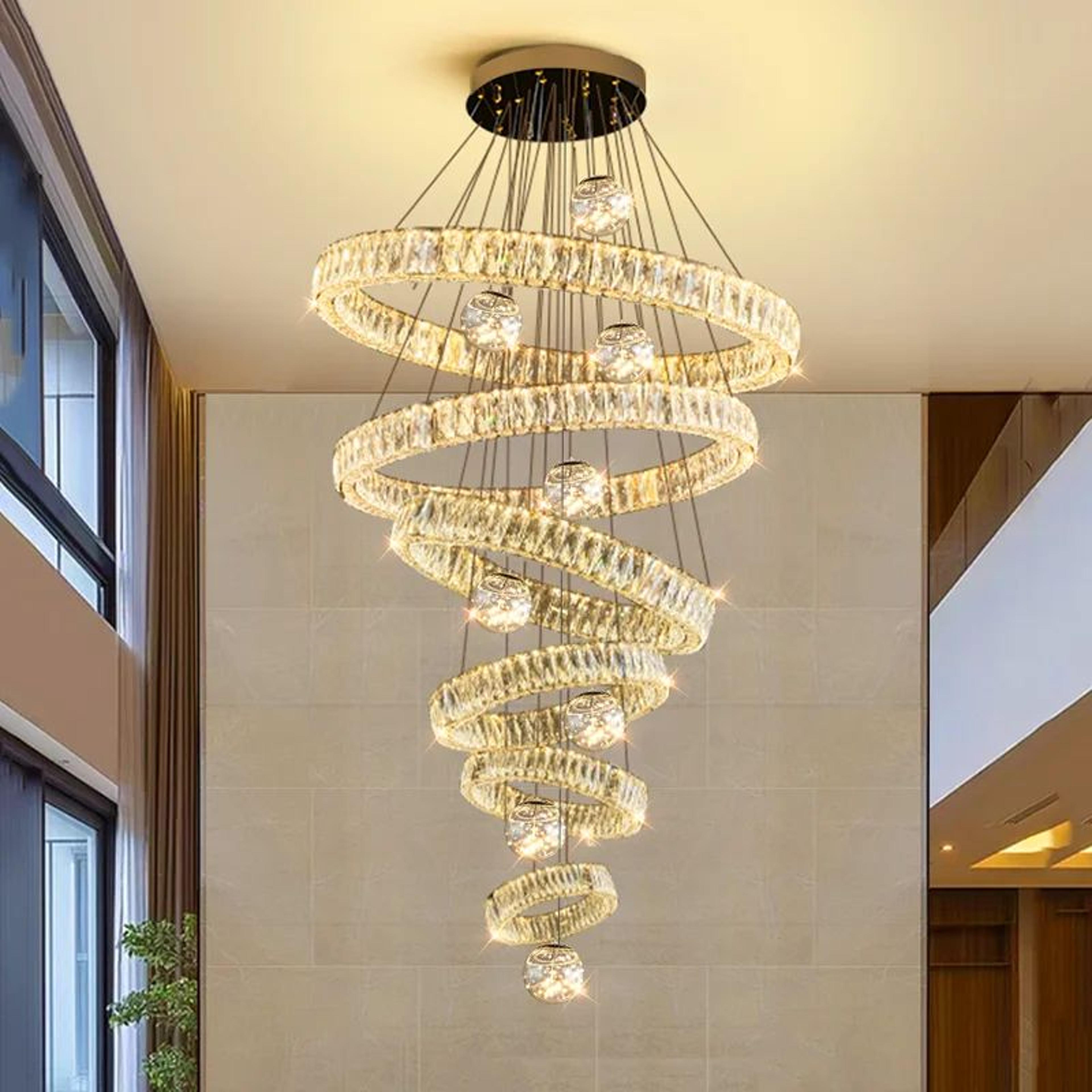 luxury crystal pendant chandelier ceiling light for living room and bedroom
