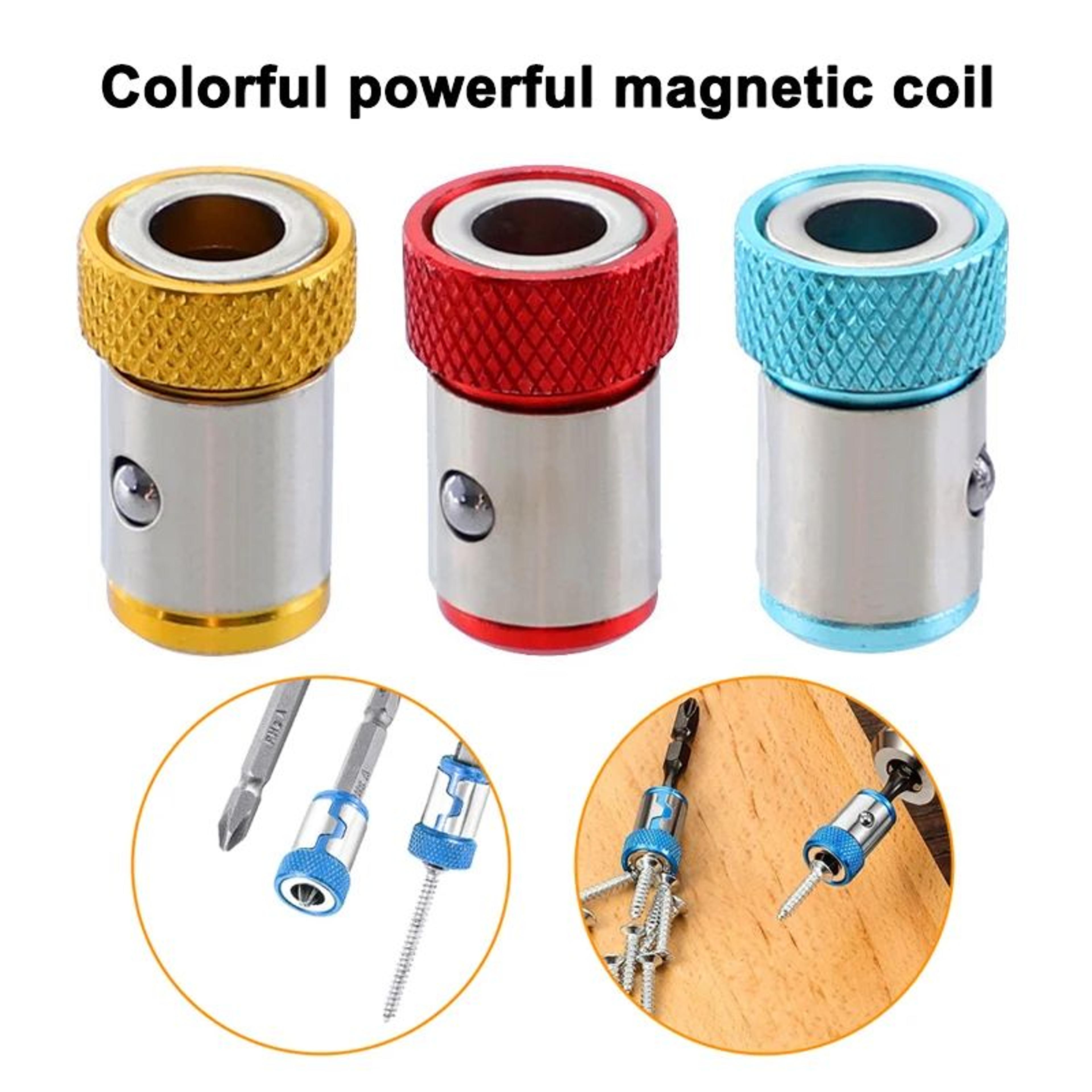 universal 1/4 inch magnetic screwdriver bit holder with steel sleeve and positioning ring