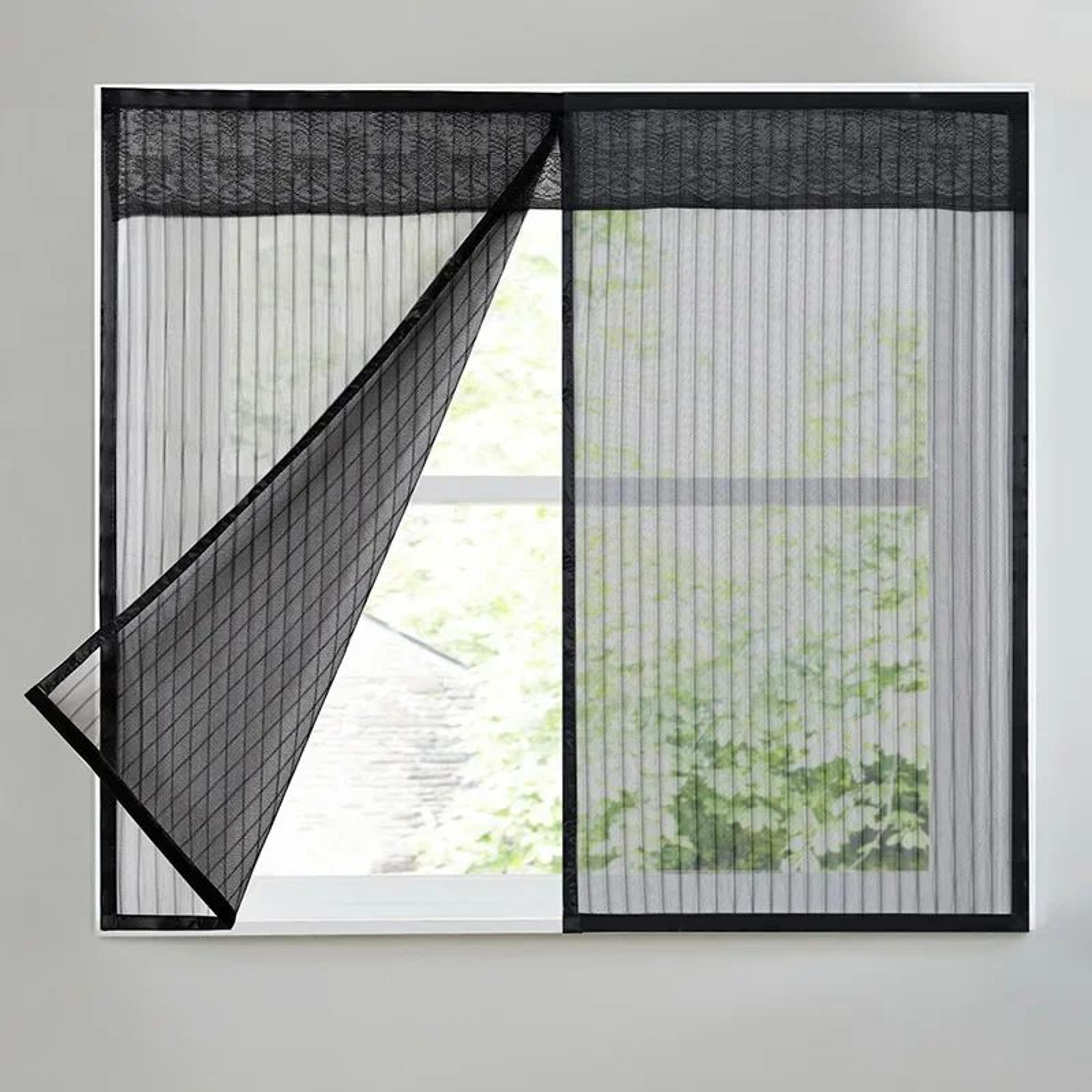 self-closing magnetic window screen curtain for mosquito and insect protection