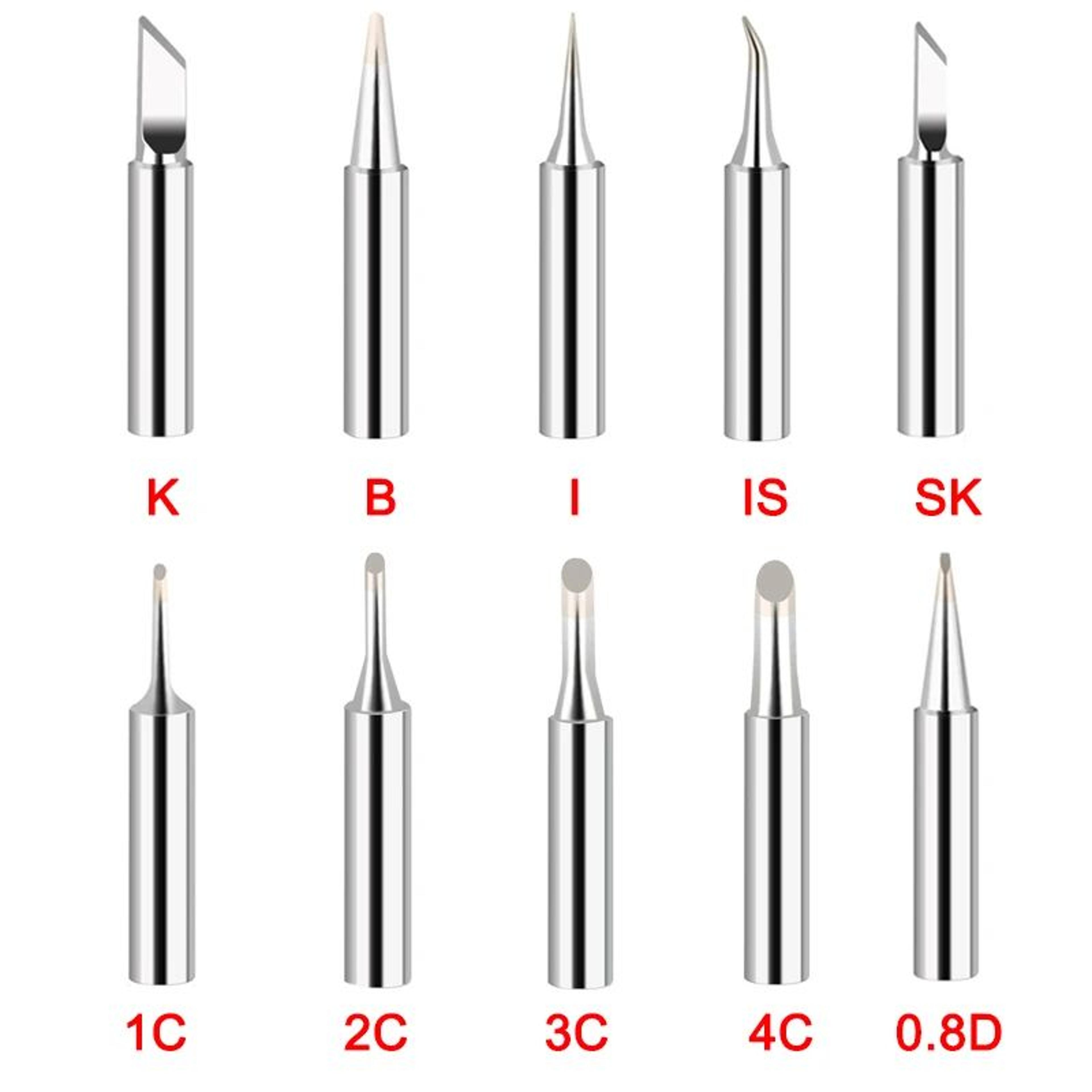 5pcs 900m-t soldering iron tips set for precision electronics repair