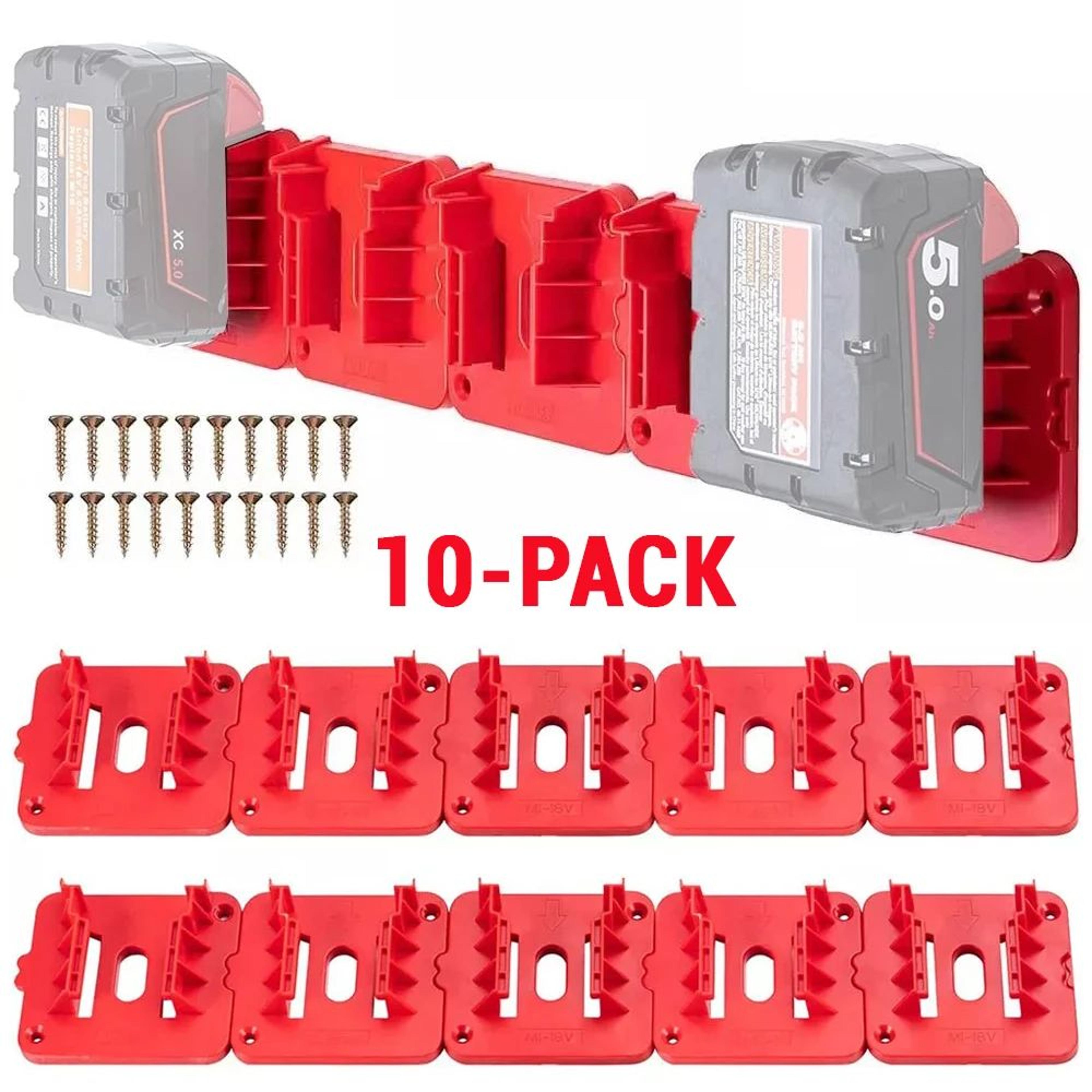 18v lithium battery holder wall mount storage bracket for power tool organization