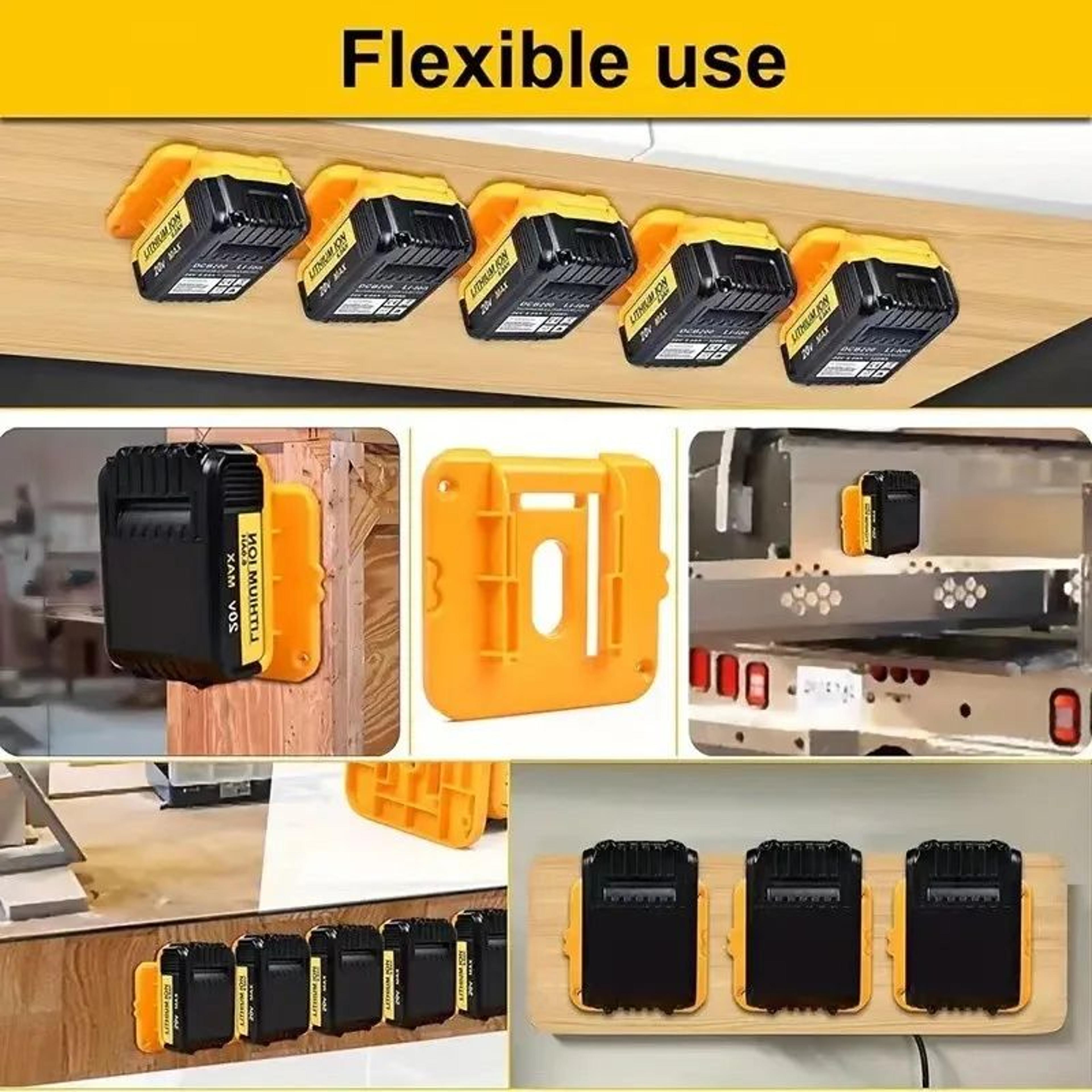 18v 20v lithium battery holder wall mount storage rack for power tool organization
