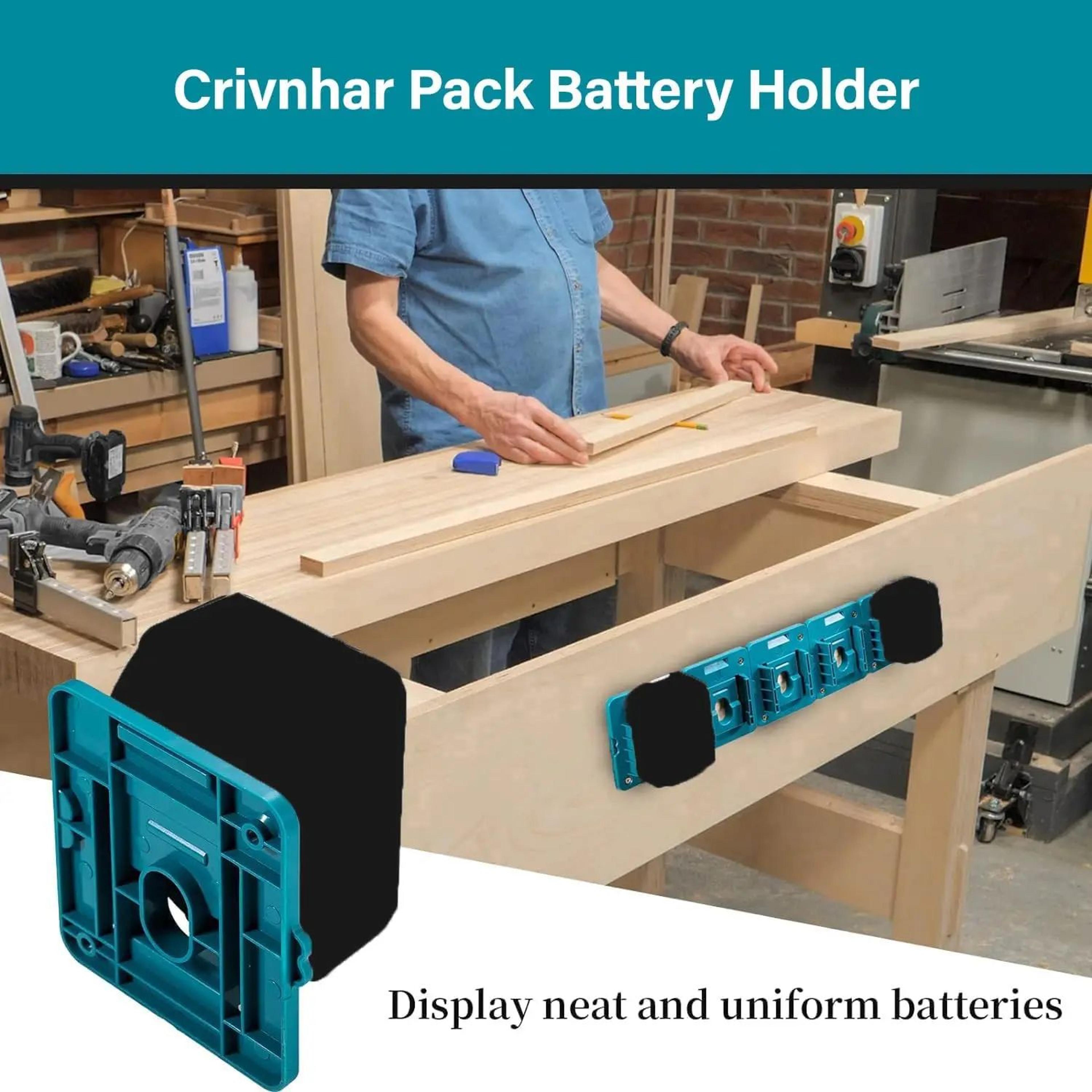 18v lithium battery holder wall mount storage rack for power tool organization