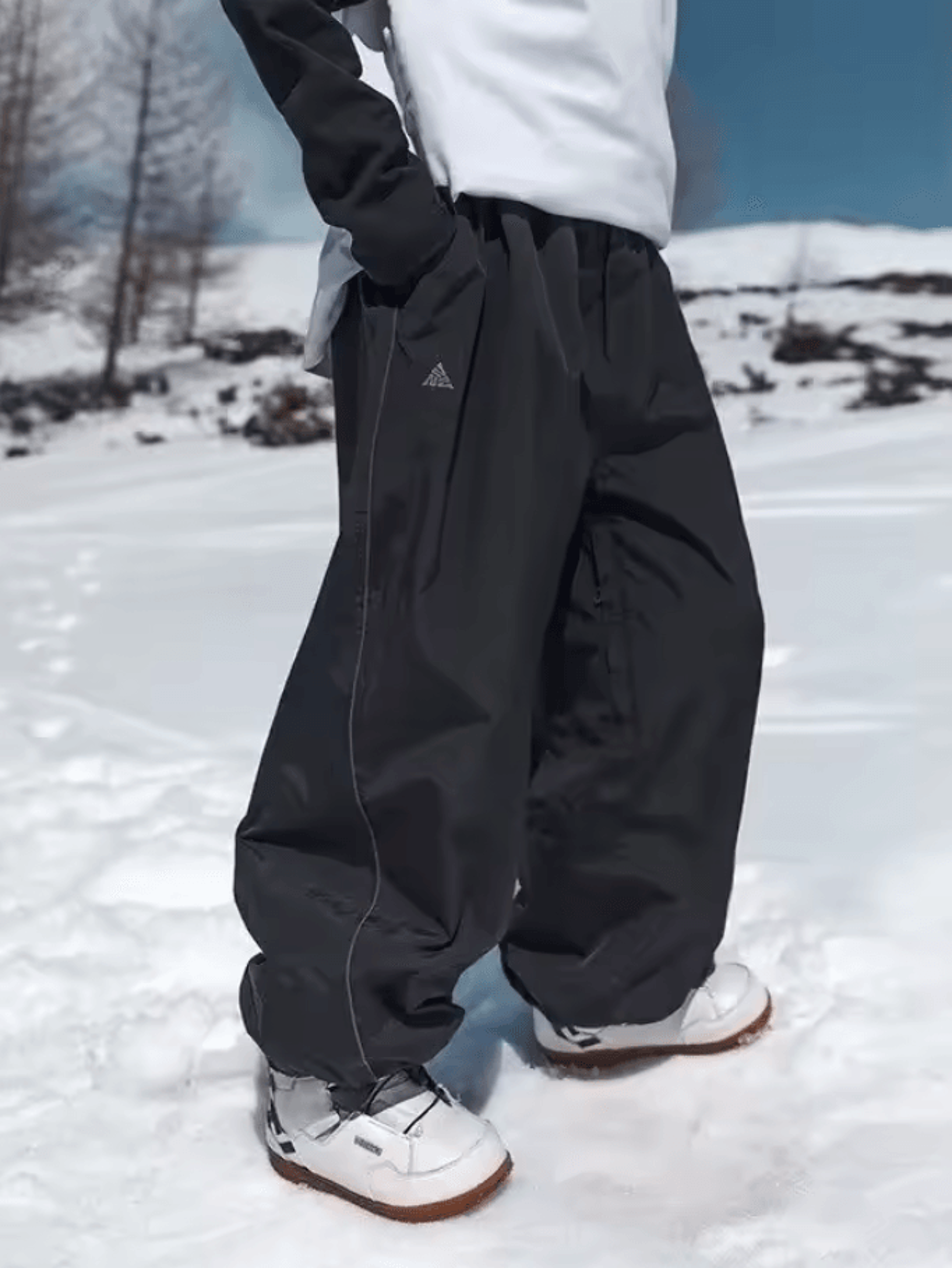 unisex waterproof ski pants – loose fit, wear-resistant double-layer snow pants