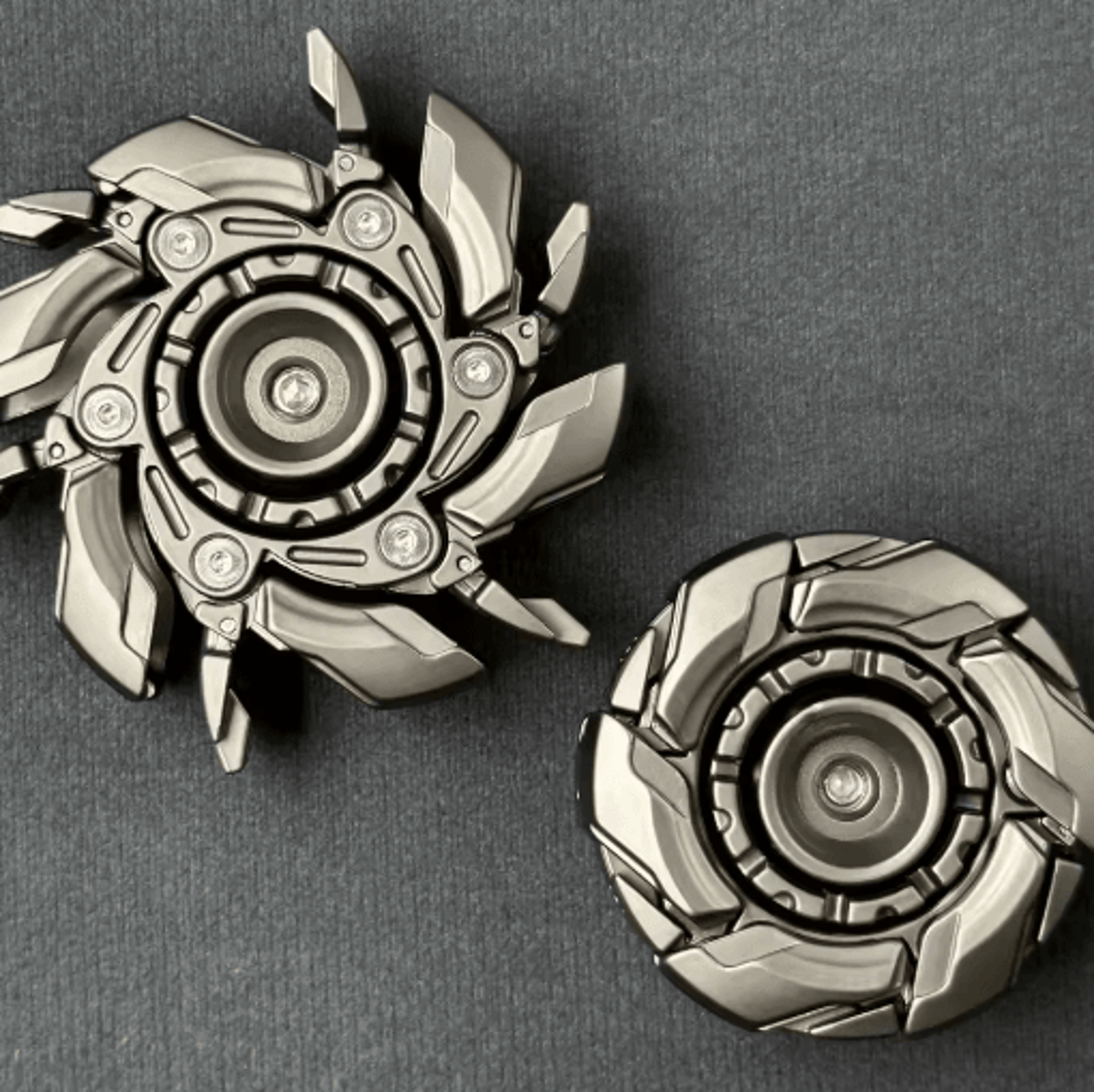 edc magnetic fidget slider & spinning top open armor metal stress relief toy for adults