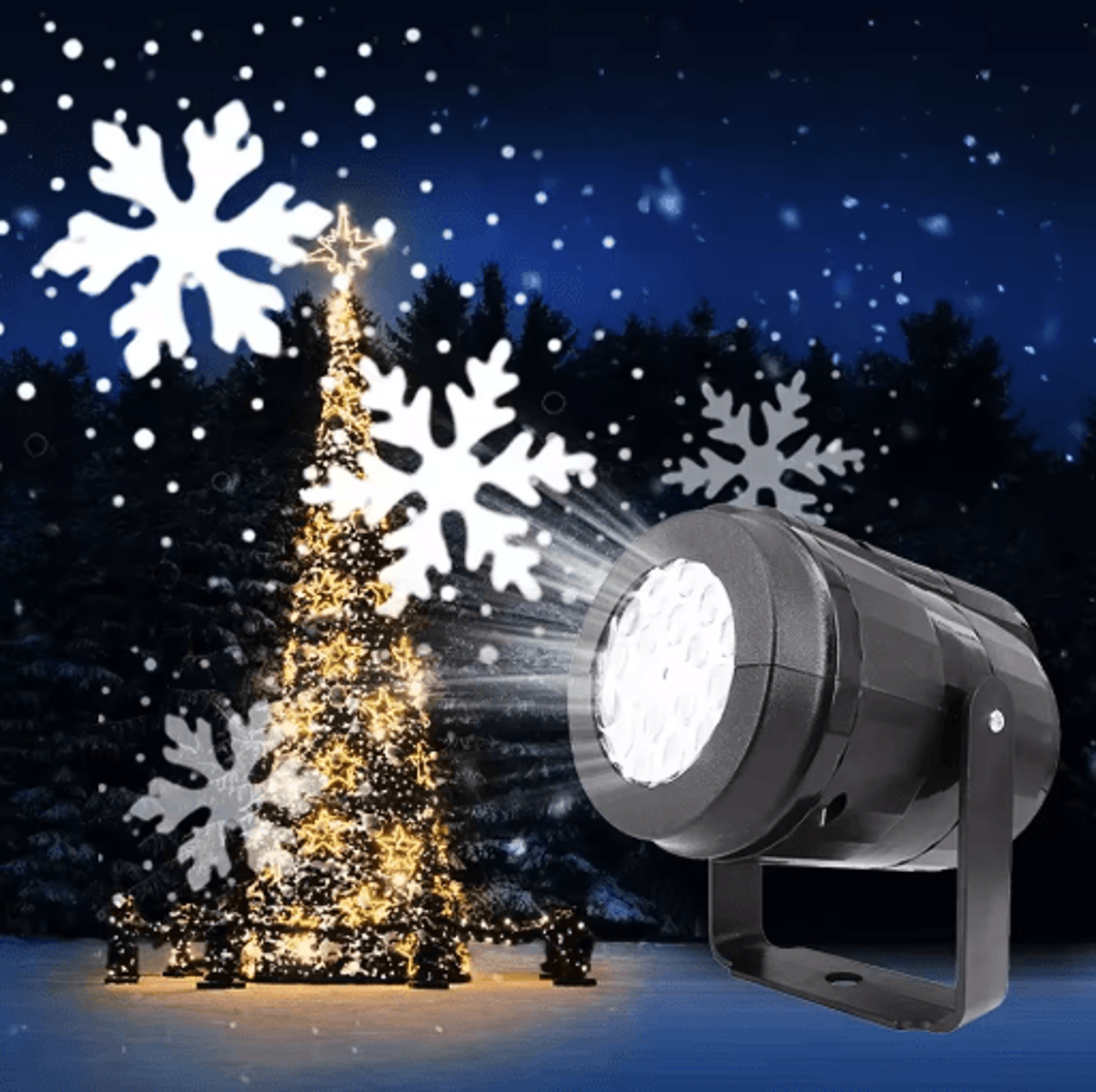 led usb snowflake projector light christmas new year holiday projection lamp