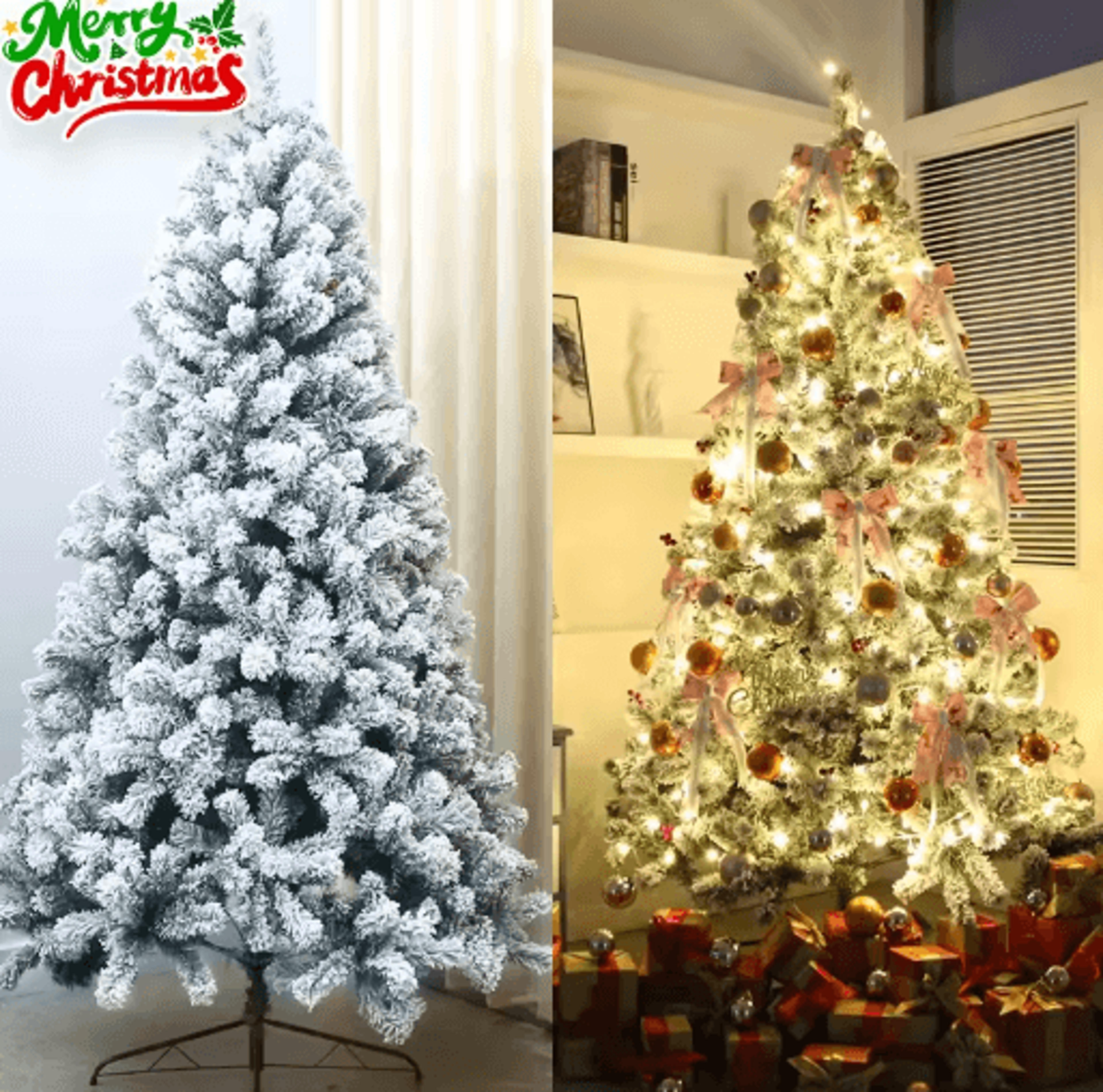 white flocked pvc christmas tree realistic snow effect artificial pine for festive displays