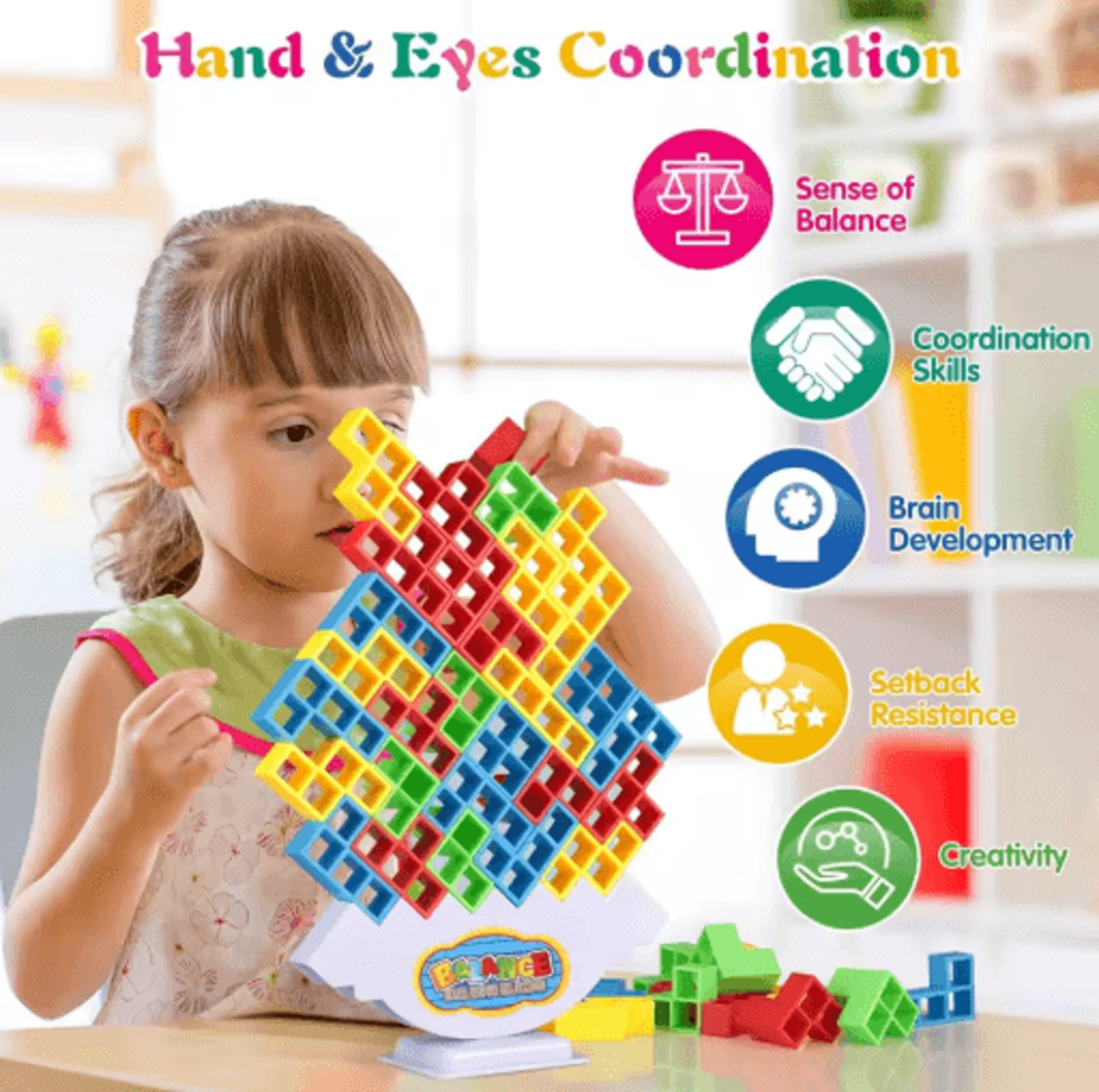 balanced stacking building blocks game multiplayer family party board game
