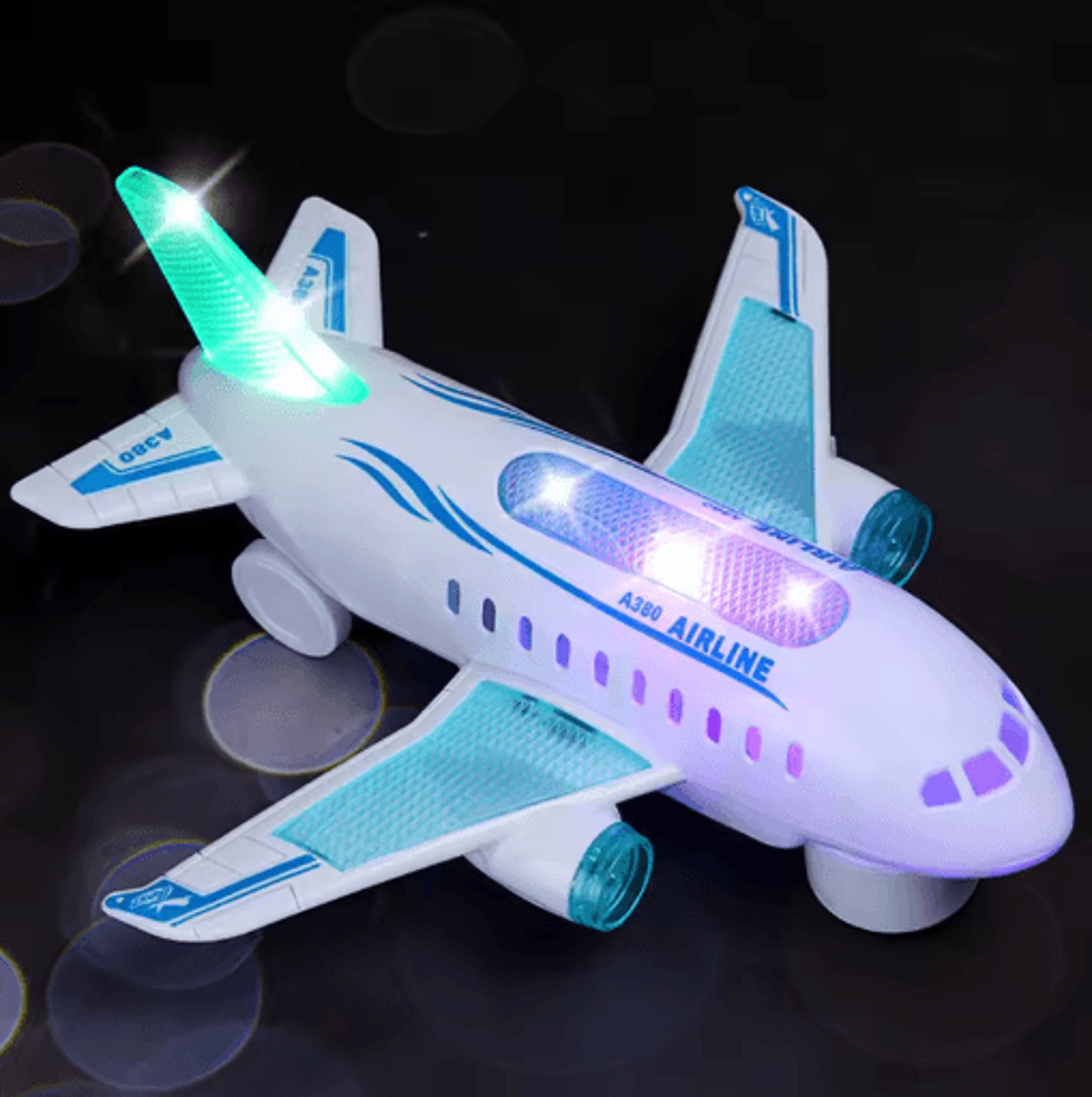 electric detachable airplane toy with music lights battery operated toddler plane