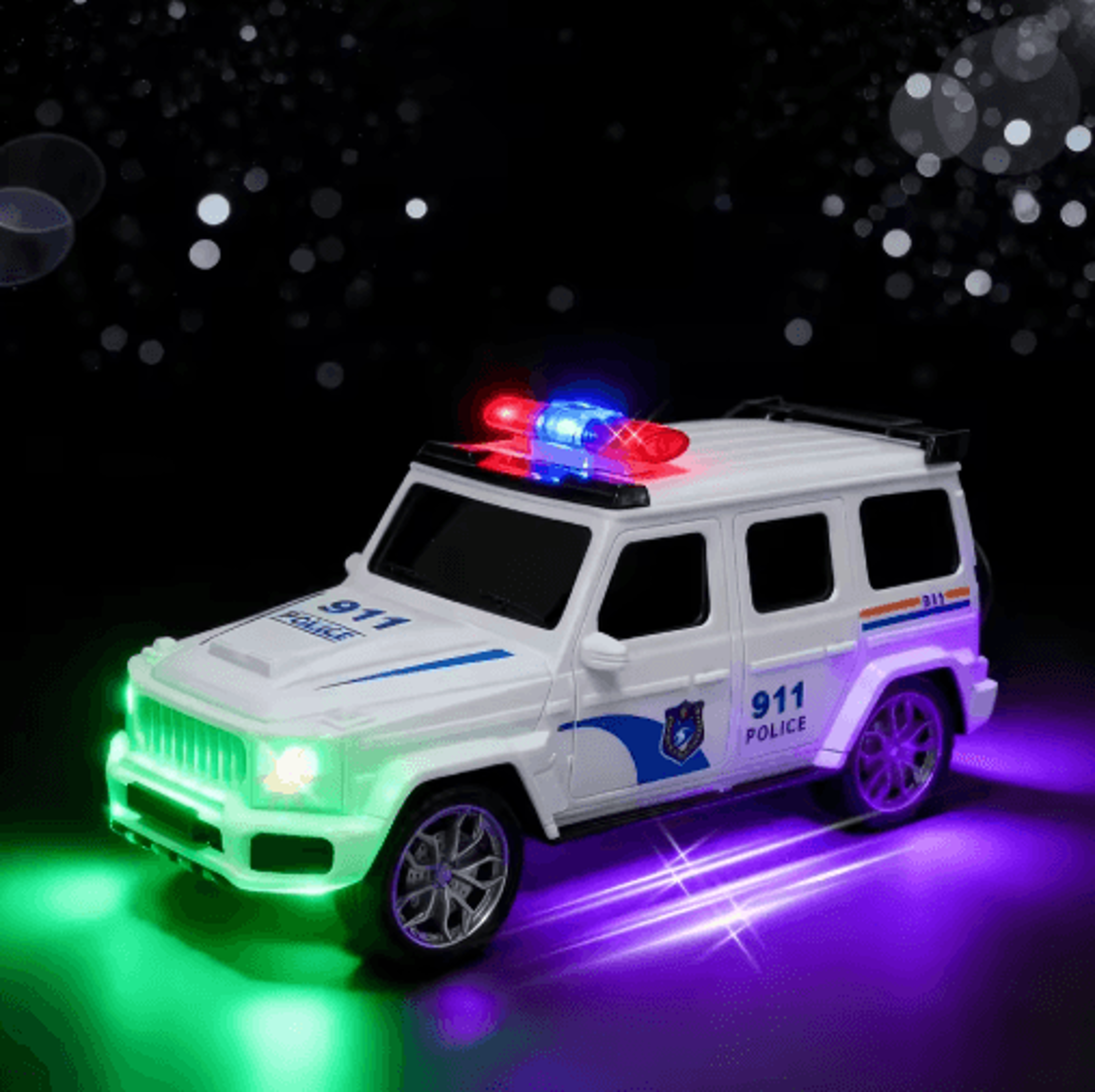 electric police toy car for kids light sound police vehicle playset ages 3+s