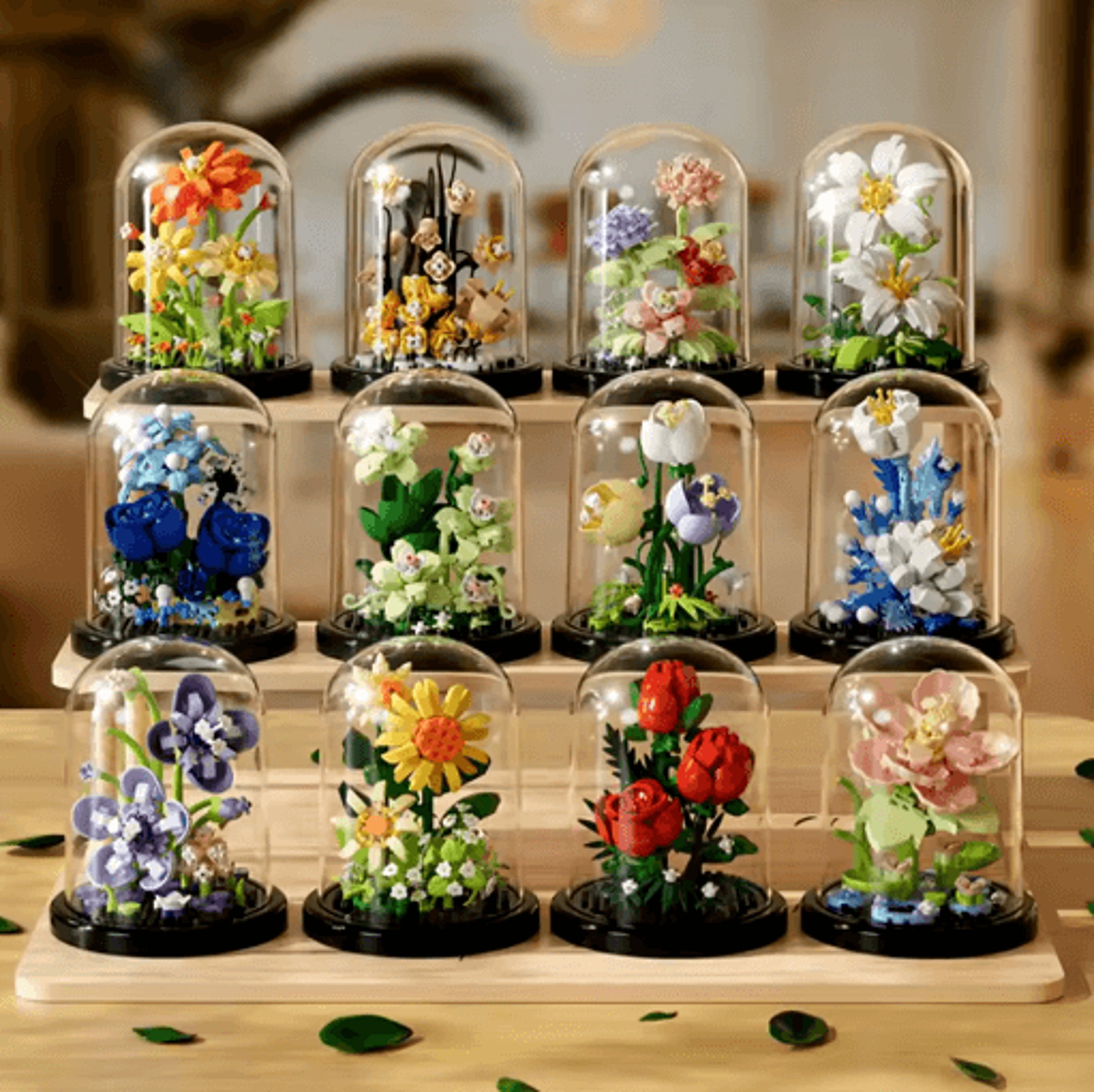 diy micro building block sunflower bouquet handmade puzzle toy desktop decoration gift