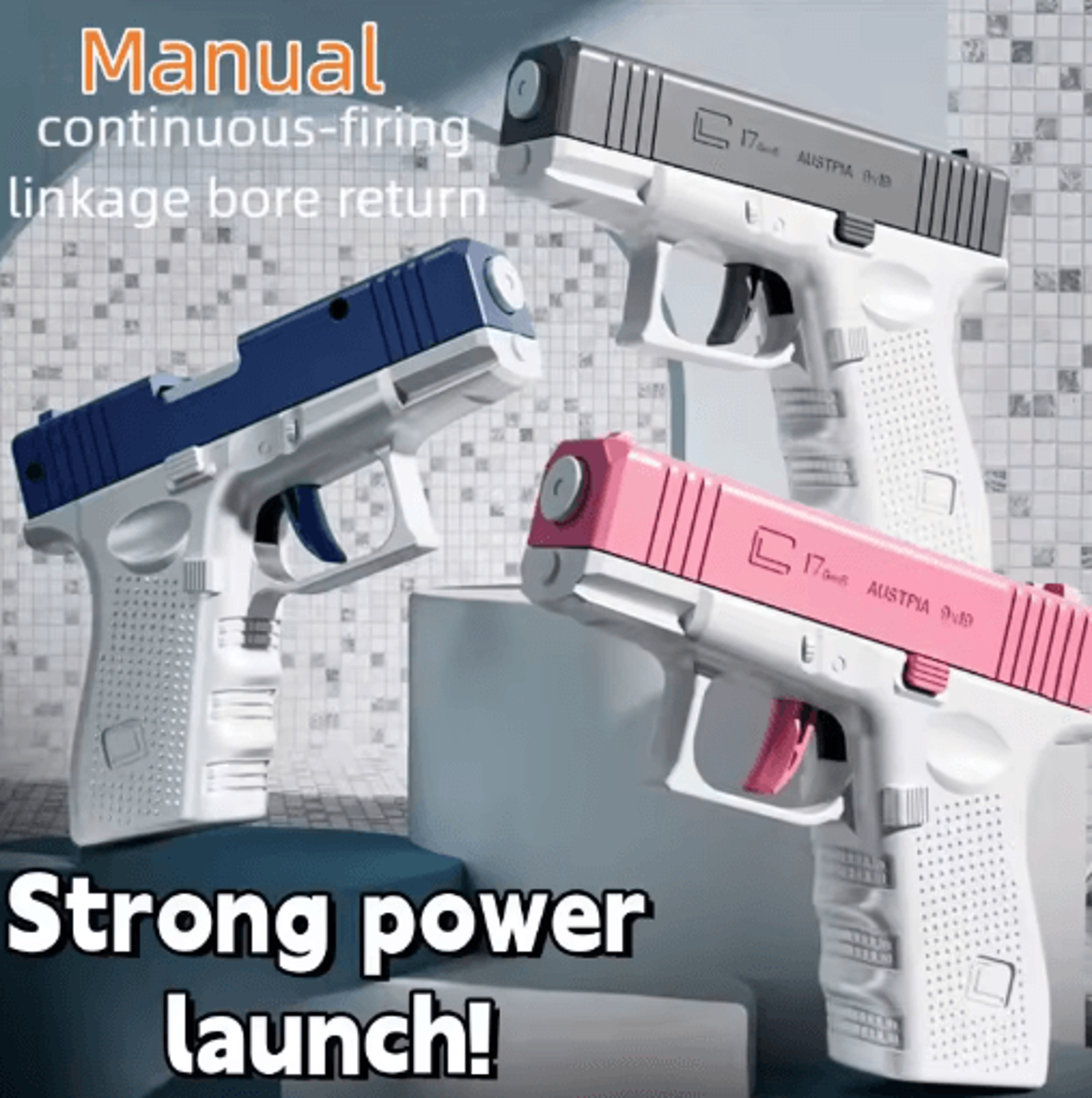 manual pump water gun high pressure splash continuous spray summer blaster