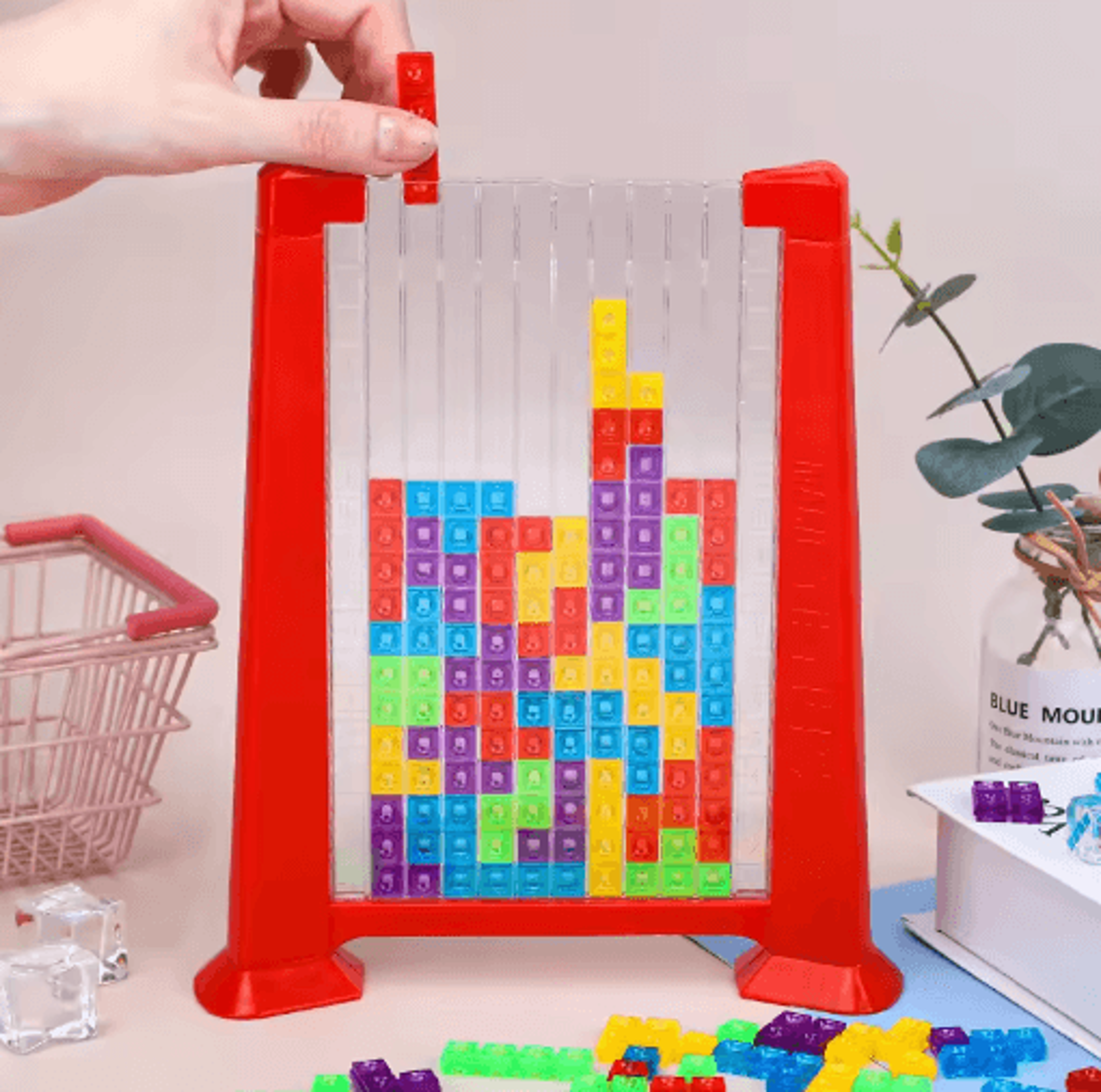 tetris style intelligent building blocks puzzle tabletop brain game for kids