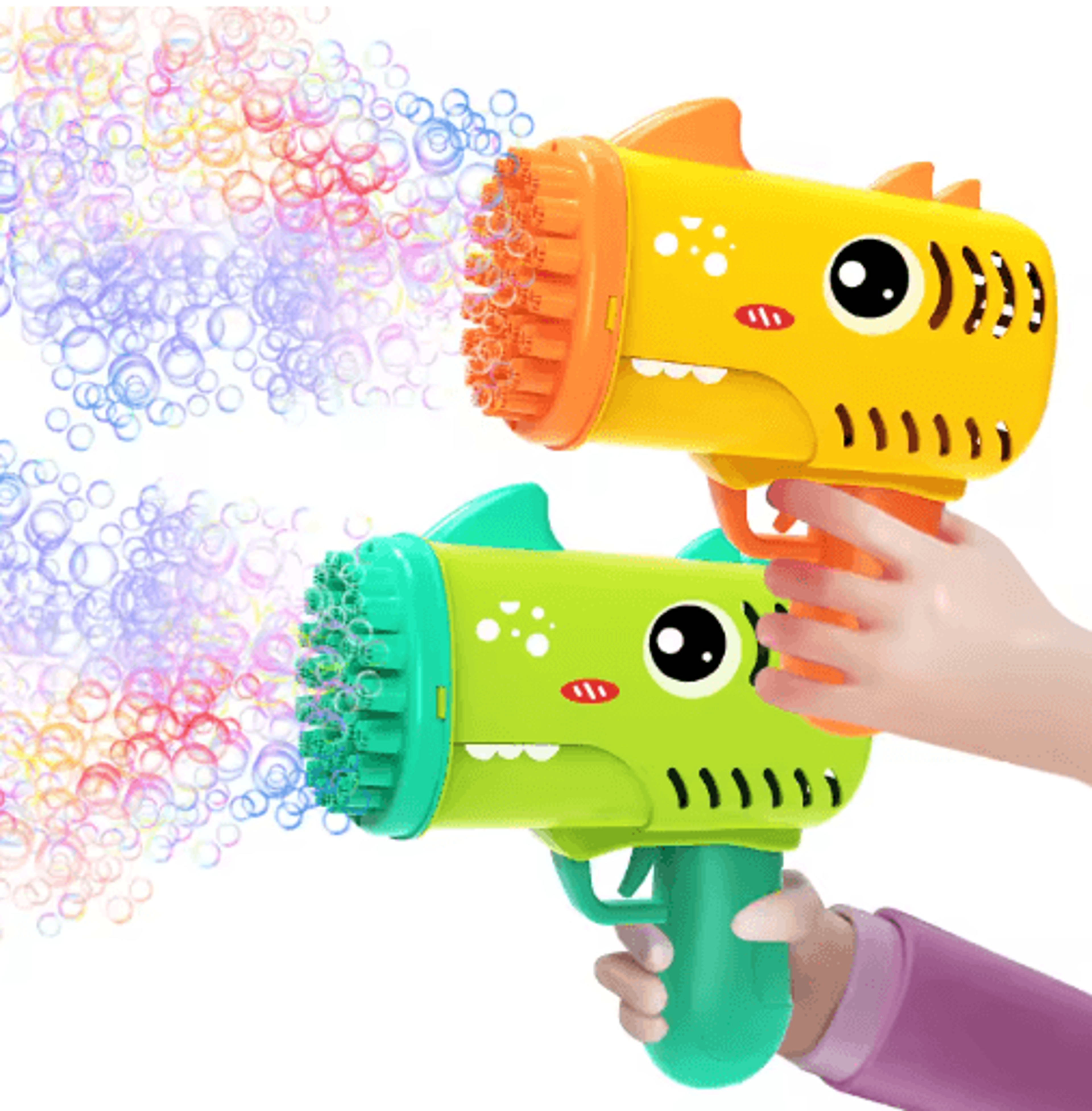35 hole dinosaur bubble gun for kids battery free outdoor party bubble toys