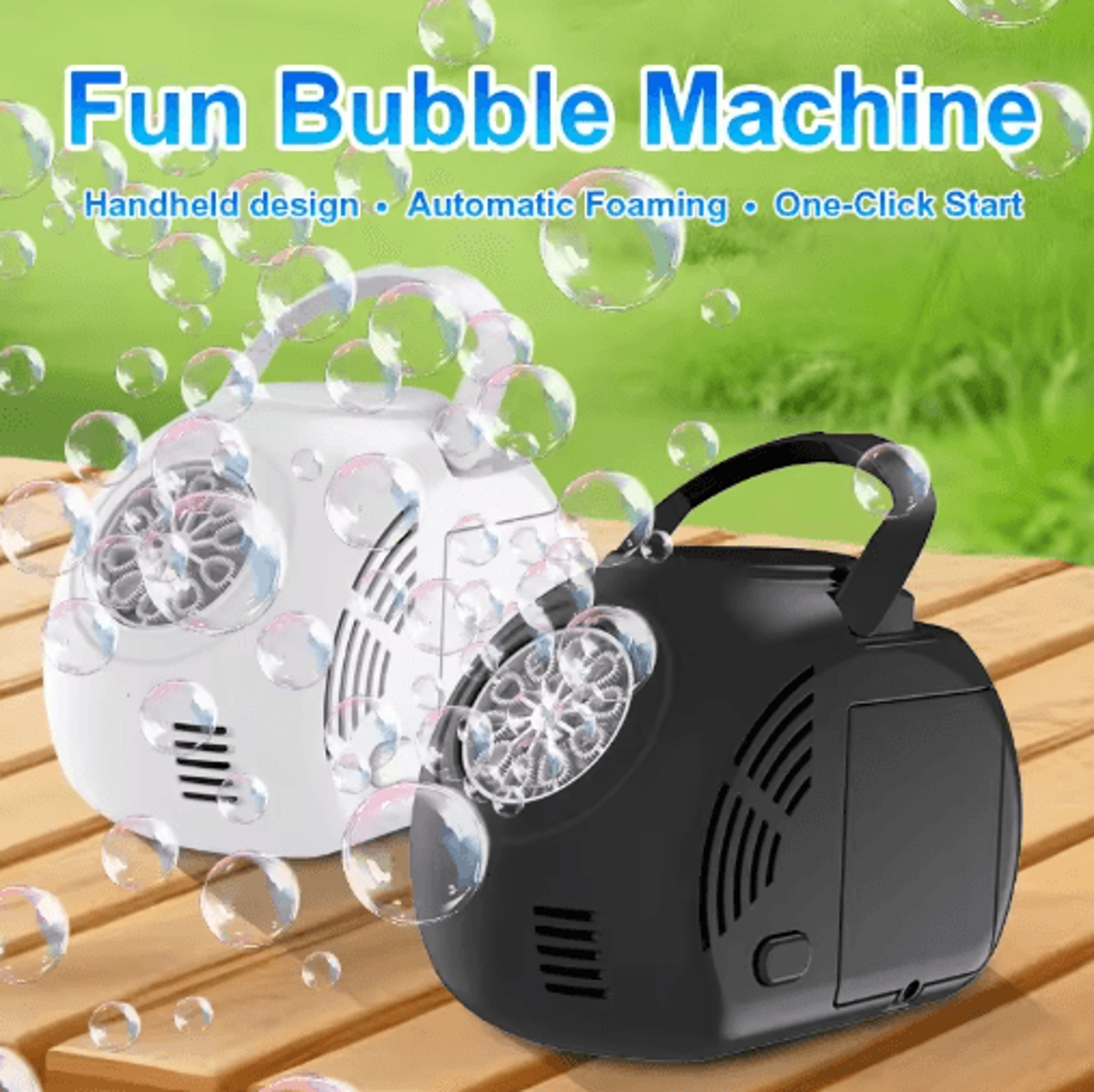 portable bubble machine toy for kids colorful outdoor bubble maker no battery required