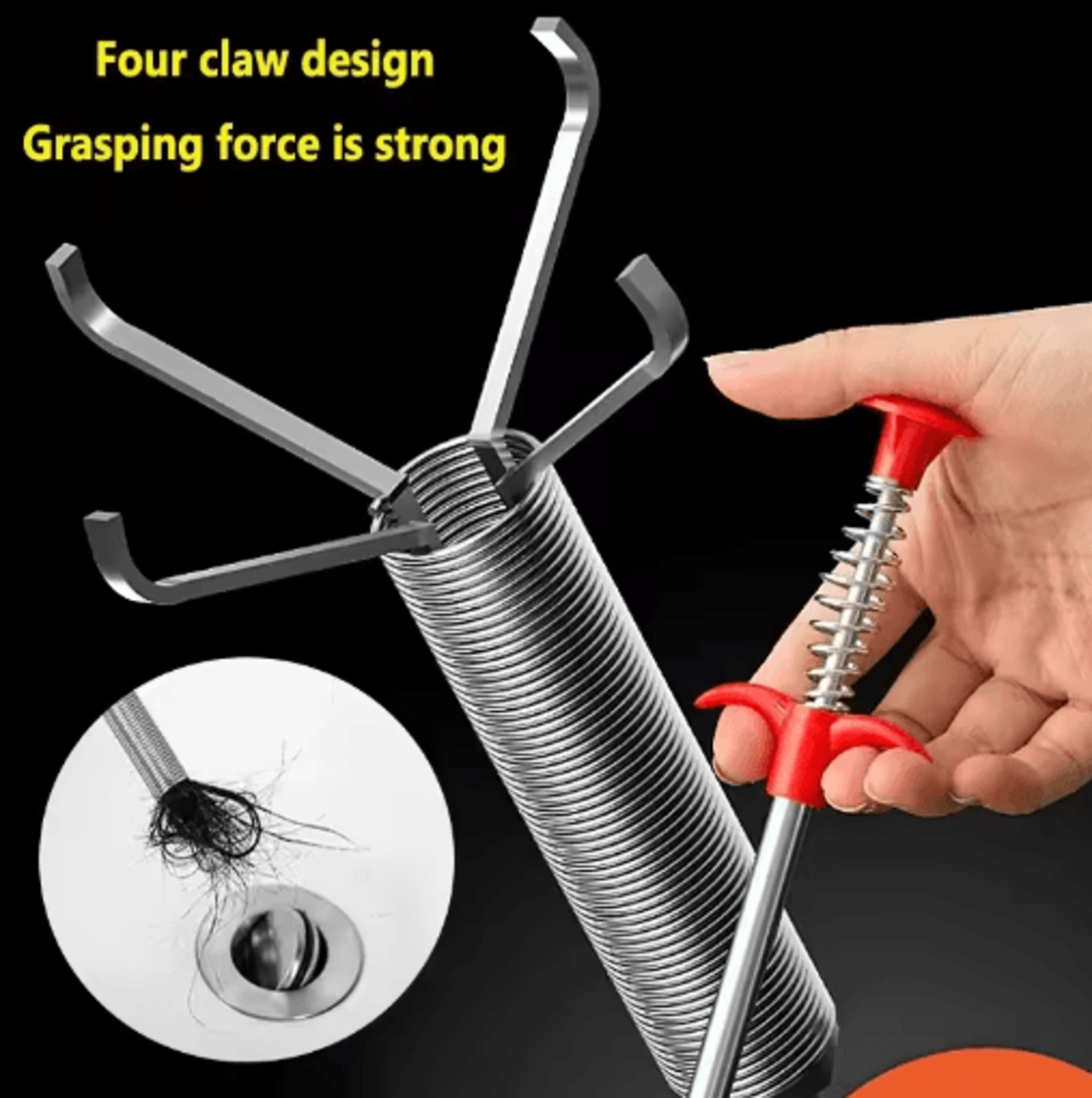 60cm flexible drain snake spring pipe dredging tool for fast sink clog removal